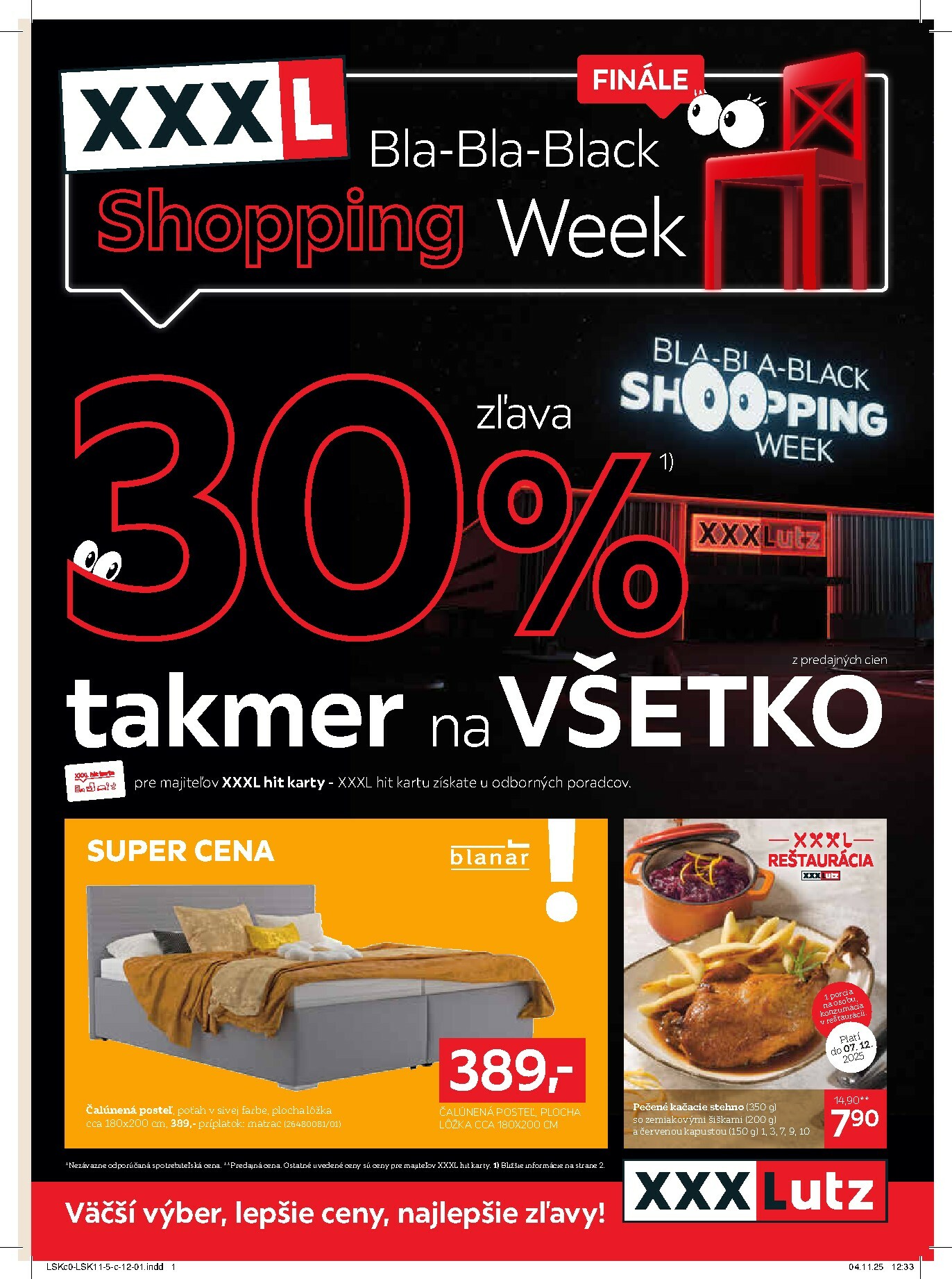 xxxlutz - Leták XXXLutz - Zľava 30% na takmer všetko platný od 24.11. do 07.12.