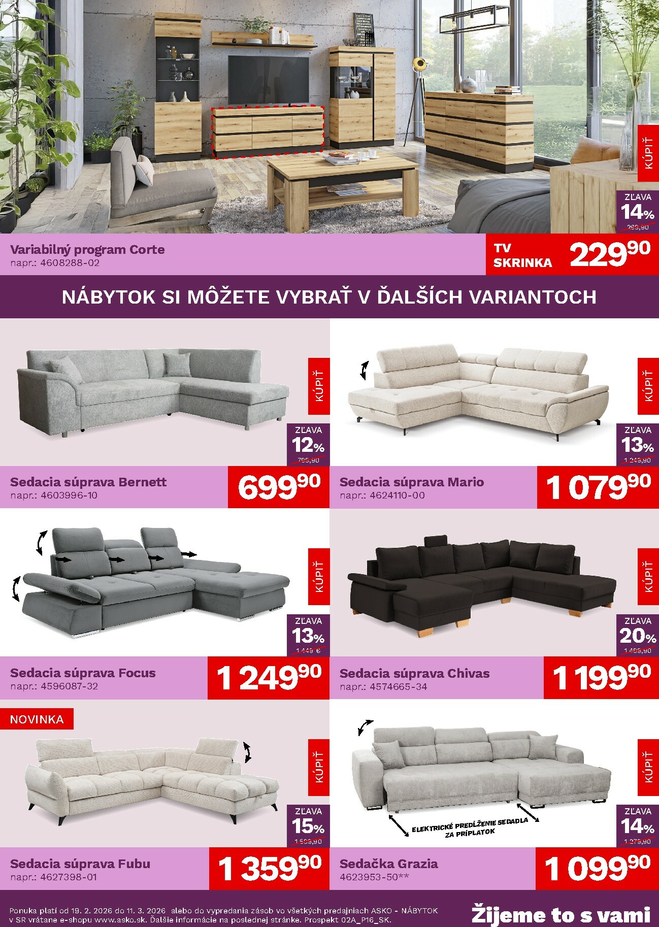asko-nabytok - Leták ASKO NÁBYTOK platný od 19.02.2026 do 11.03.2026 - page: 2