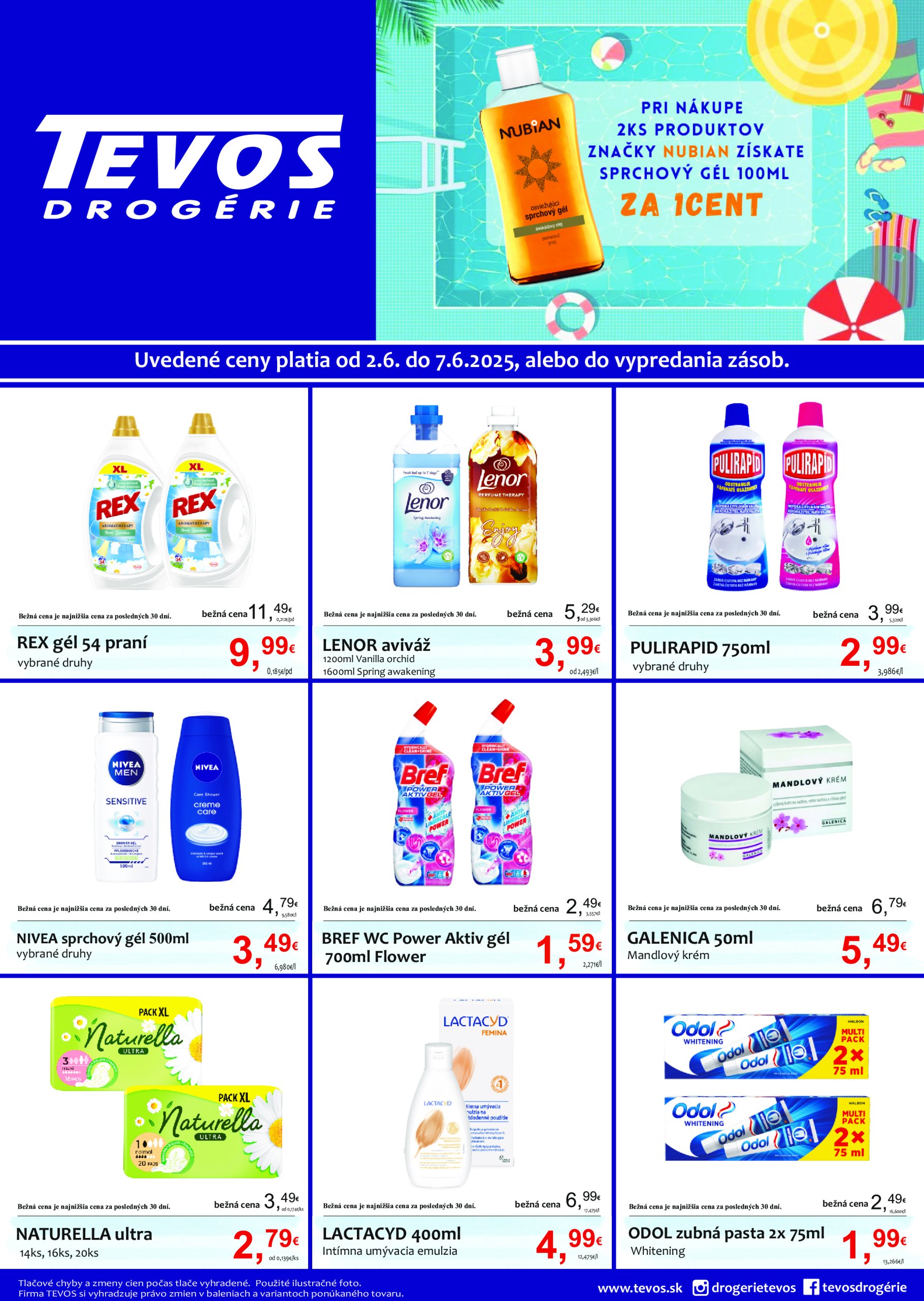 tevos-drogerie - TEVOS drogérie leták platný od 02.06. - 07.06.
