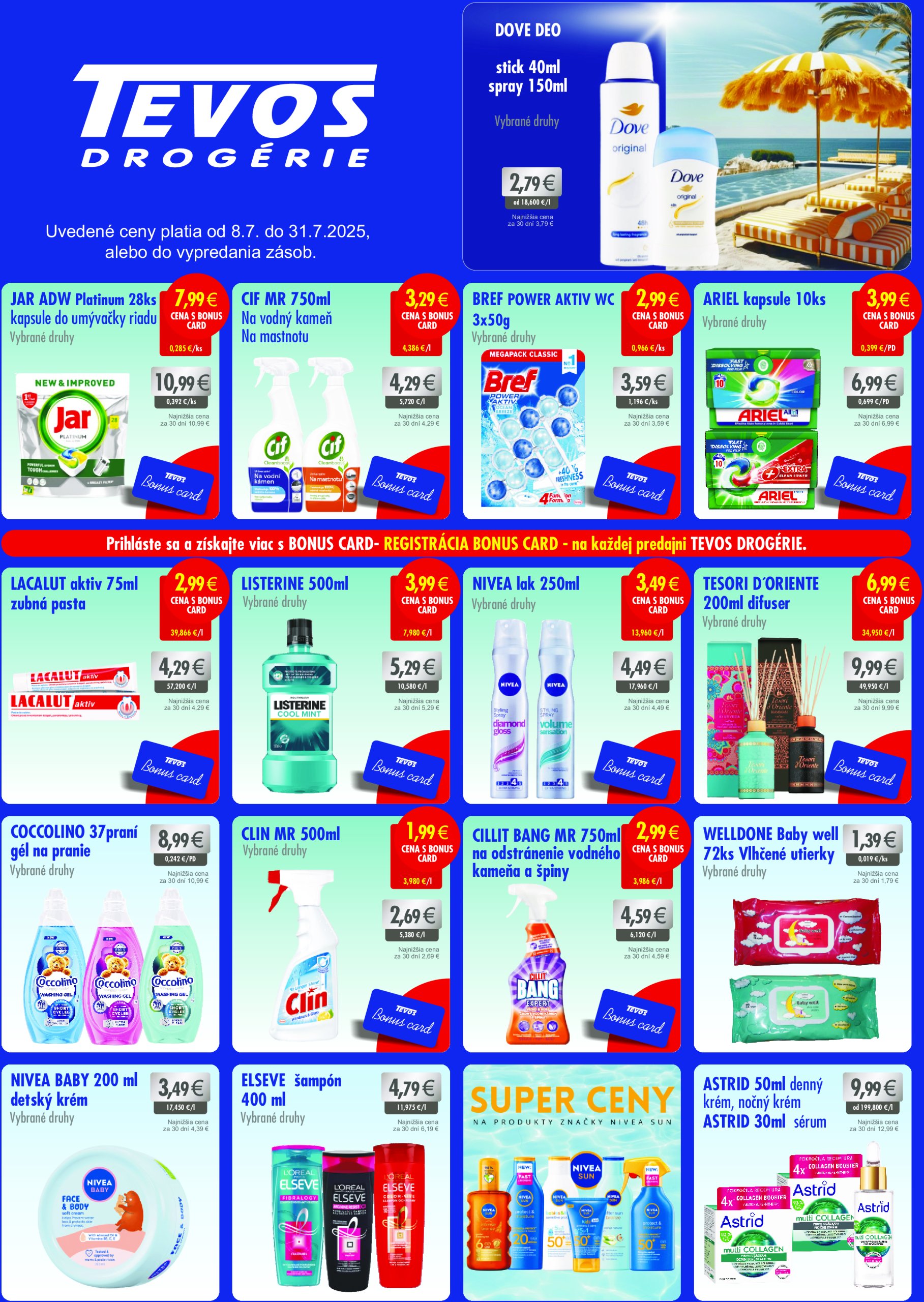 tevos-drogerie - Leták TEVOS drogérie platný od 08.07. do 31.07.