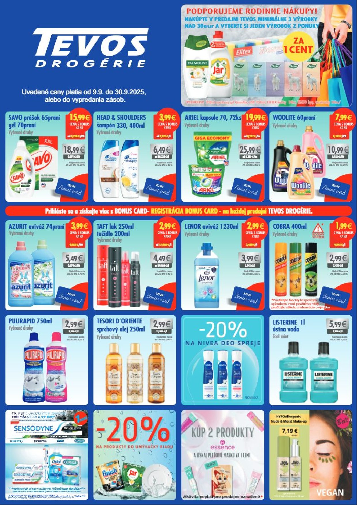 tevos-drogerie - Leták TEVOS drogérie platný od 09.09. do 30.09.