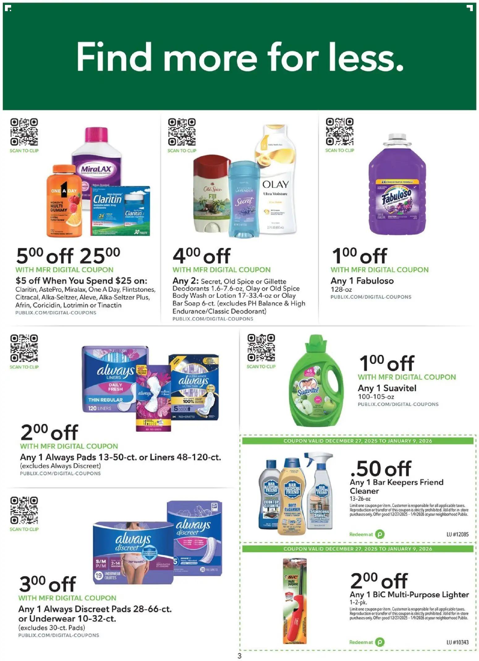 publix - Publix Extra Savings - 12/27/2025 - 01/09/2026 2025 - page: 3
