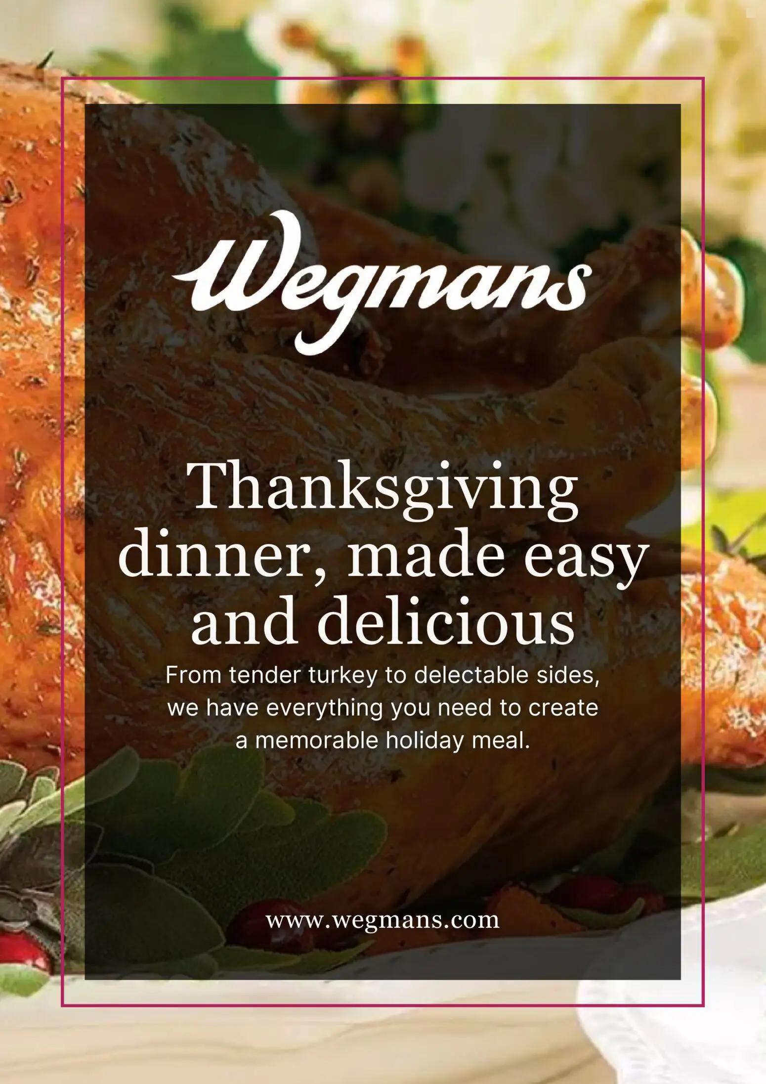 wegmans - Wegmans Thanksgiving - from Saturday 11/15 2025