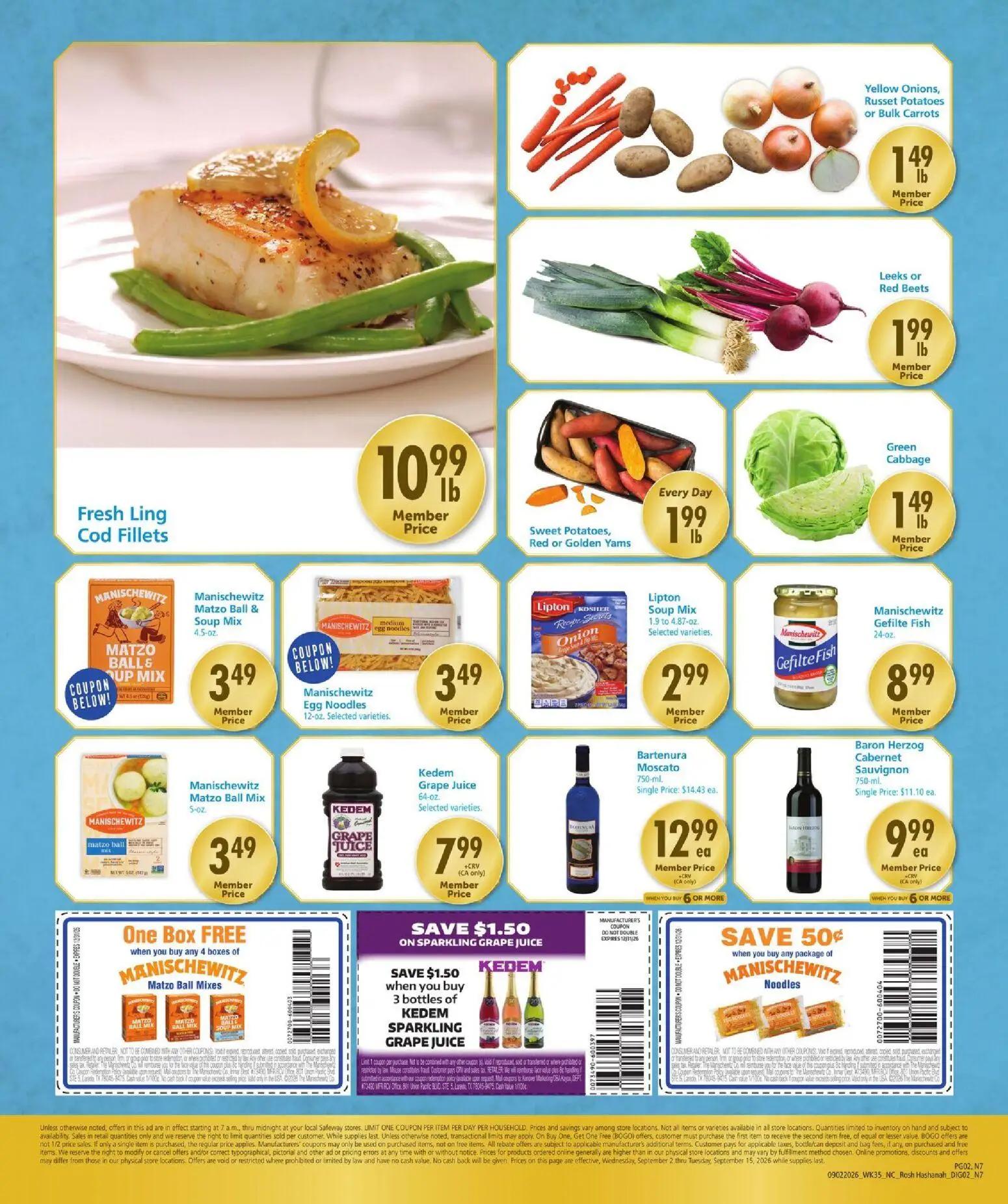 safeway - Safeway Rosh Ad - 09/02 - 09/15 2026 - page: 2
