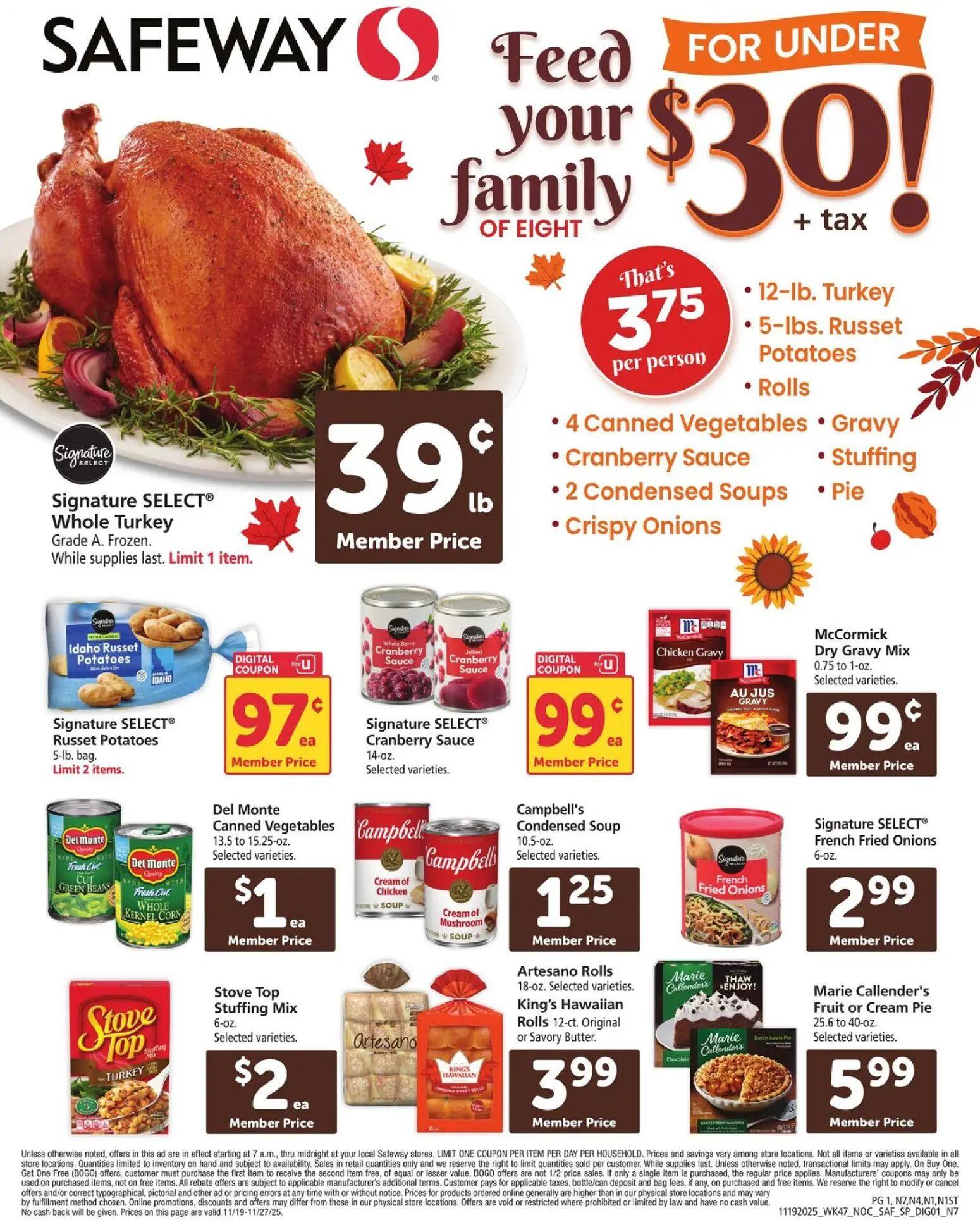 safeway - Safeway Specialty Publication - 11/19 - 11/27 2025