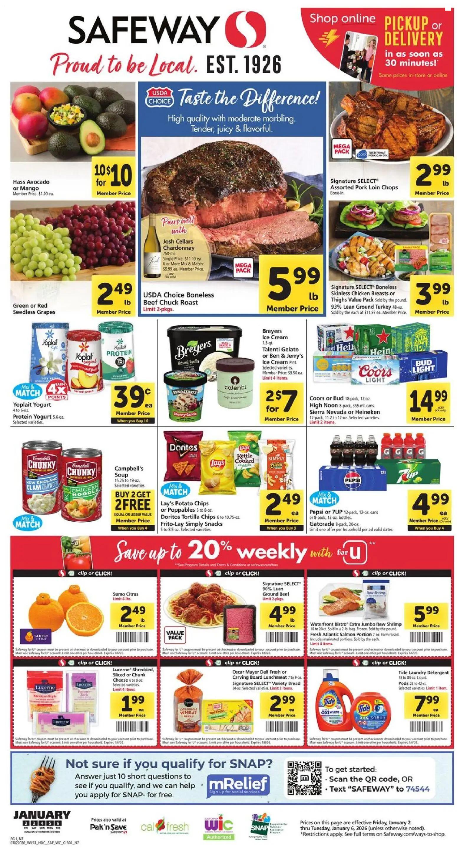 safeway - Safeway Weekly Ad - 01/02 - 01/06 2026