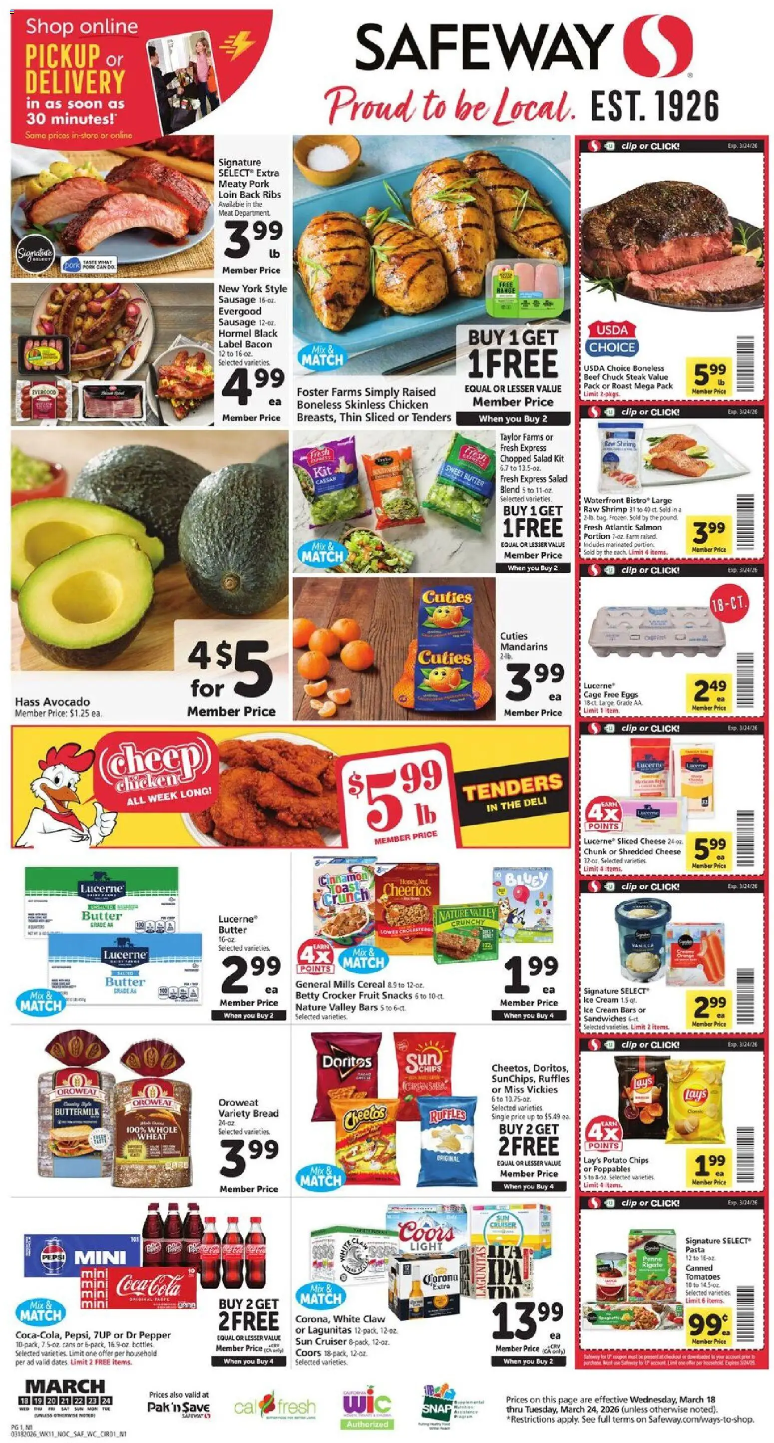 safeway - Safeway Weekly Ad - 03/18 - 03/24 2026 - page: 1