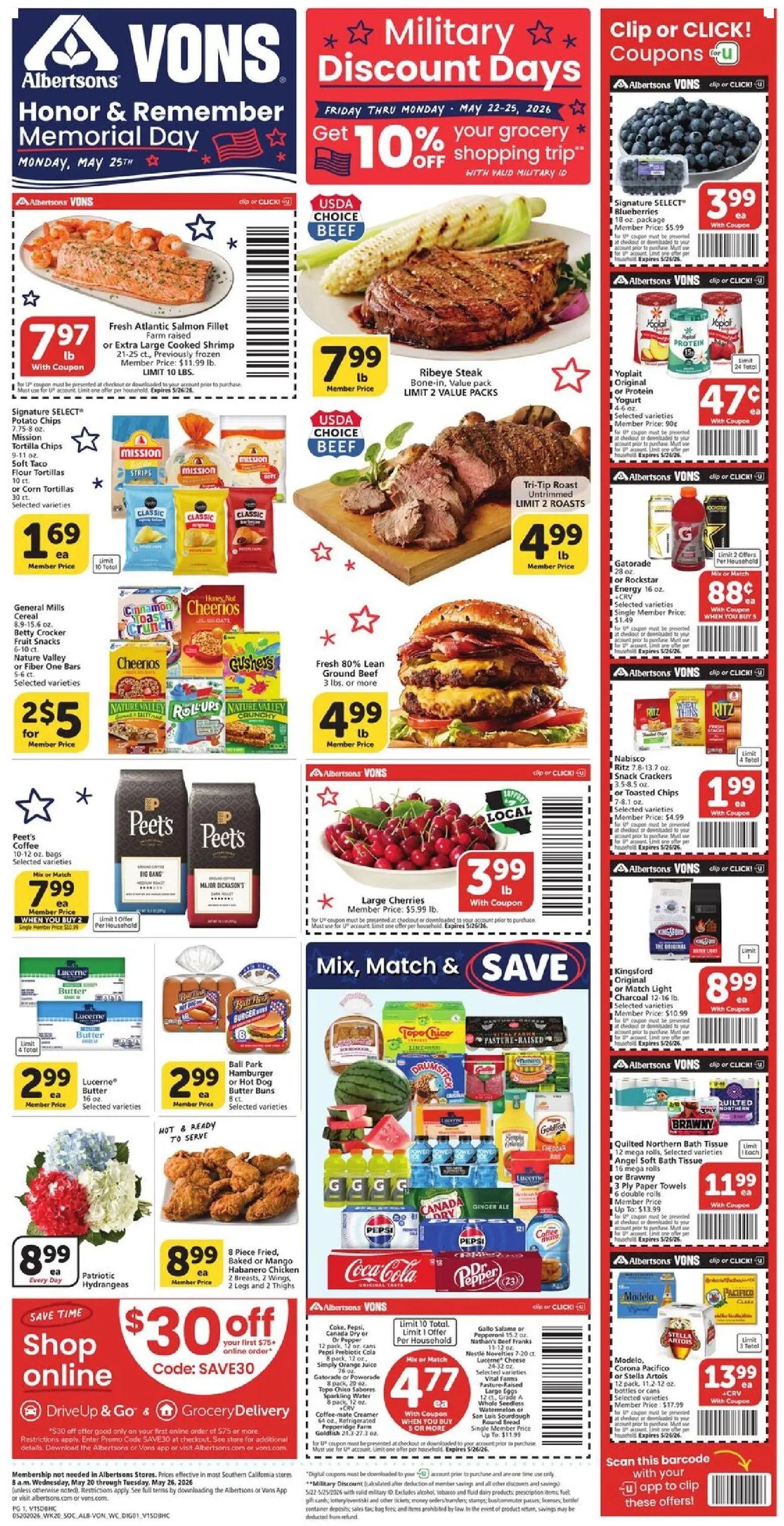 vons - Vons Weekly Ad - 05/20 - 05/26 2026 - page: 1