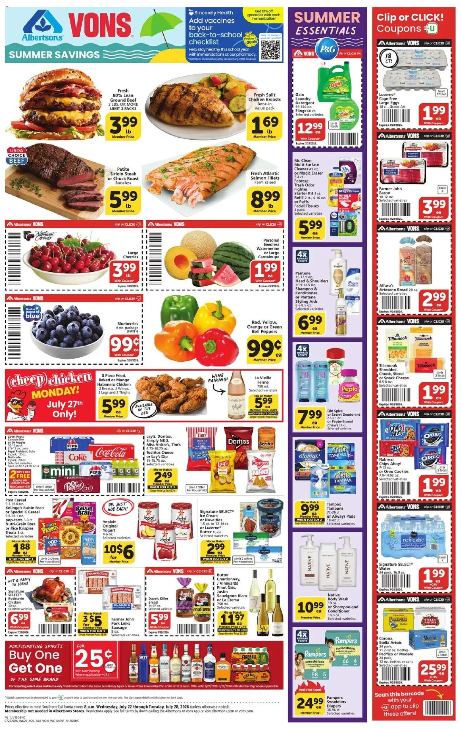 vons - Vons Weekly Ad - 07/22 - 07/28 2026