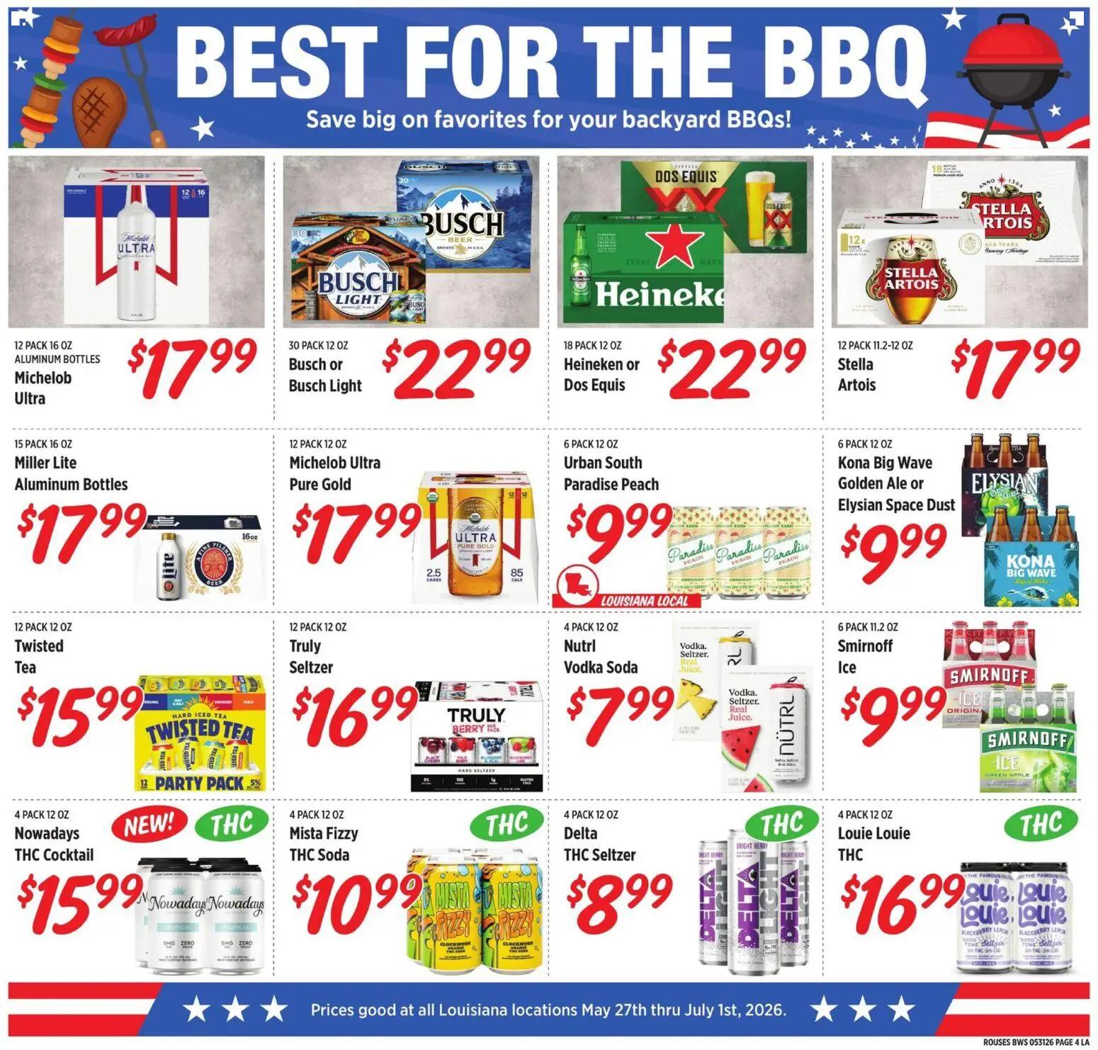 rouses - Rouses Alcohol Ad - 05/27 - 07/01 2026 - page: 4
