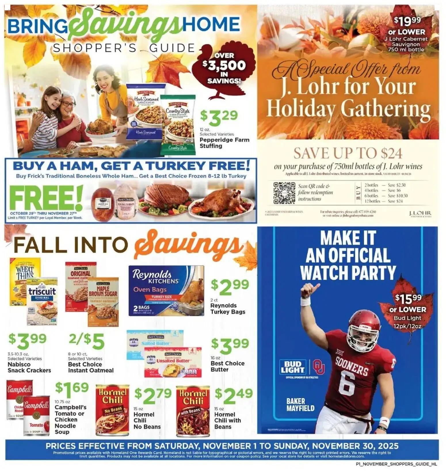 homeland - Homeland Bring Savings Home Shopper's Guide - 11/01 - 11/30 2025