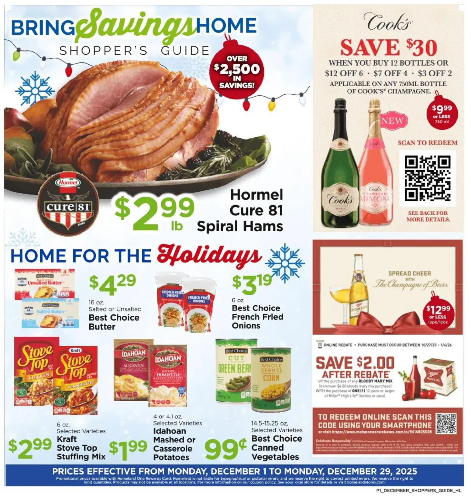 homeland - Homeland Bring Savings Home Shopper's Guide - 12/01 - 12/31 2025