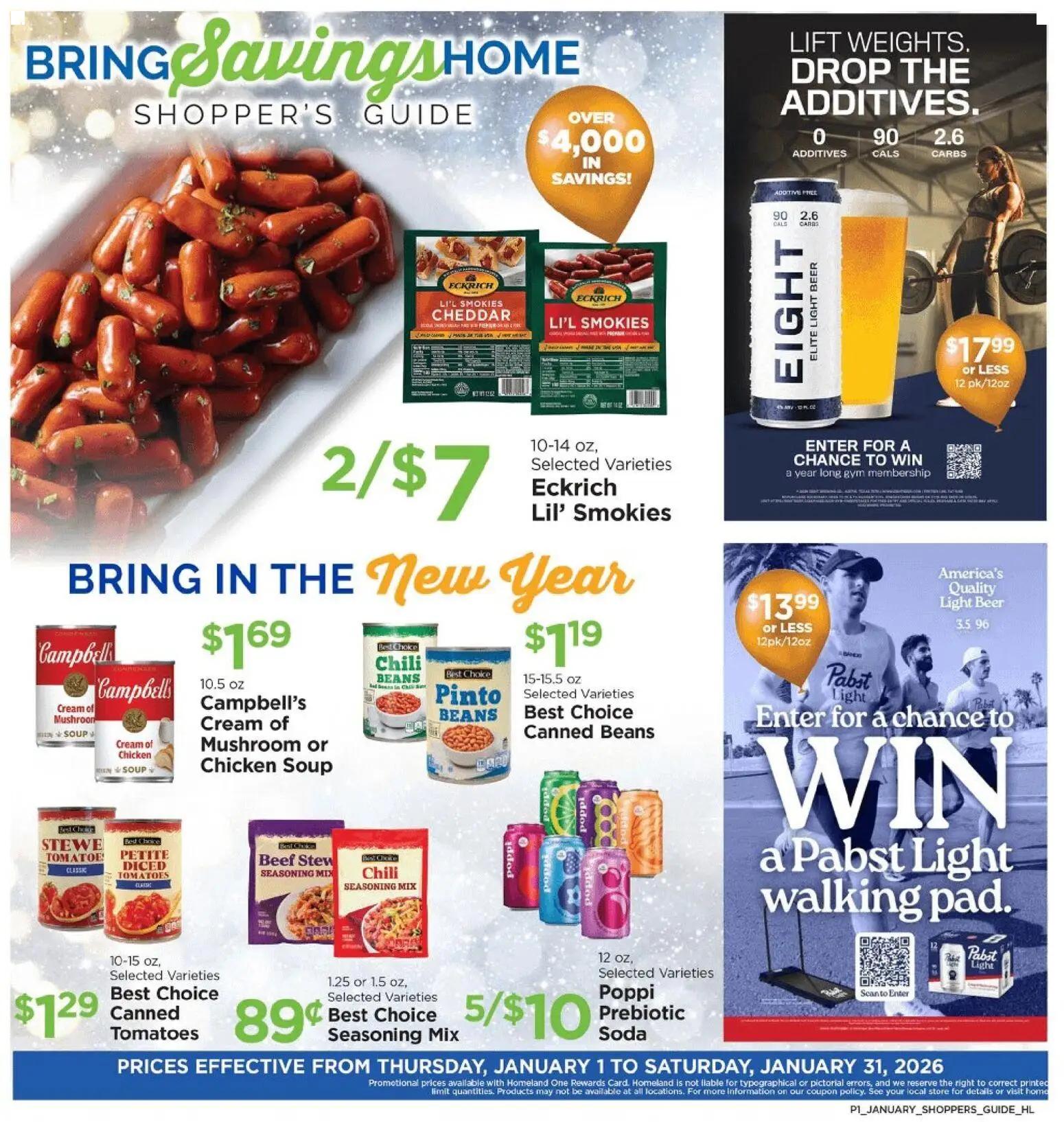 homeland - Homeland Bring Savings Home Shopper's Guide - 01/01 - 01/31 2026