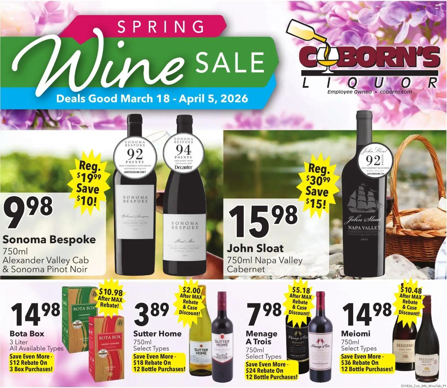 coborns - Coborn's Wine Sale - 03/18 - 04/05 2026