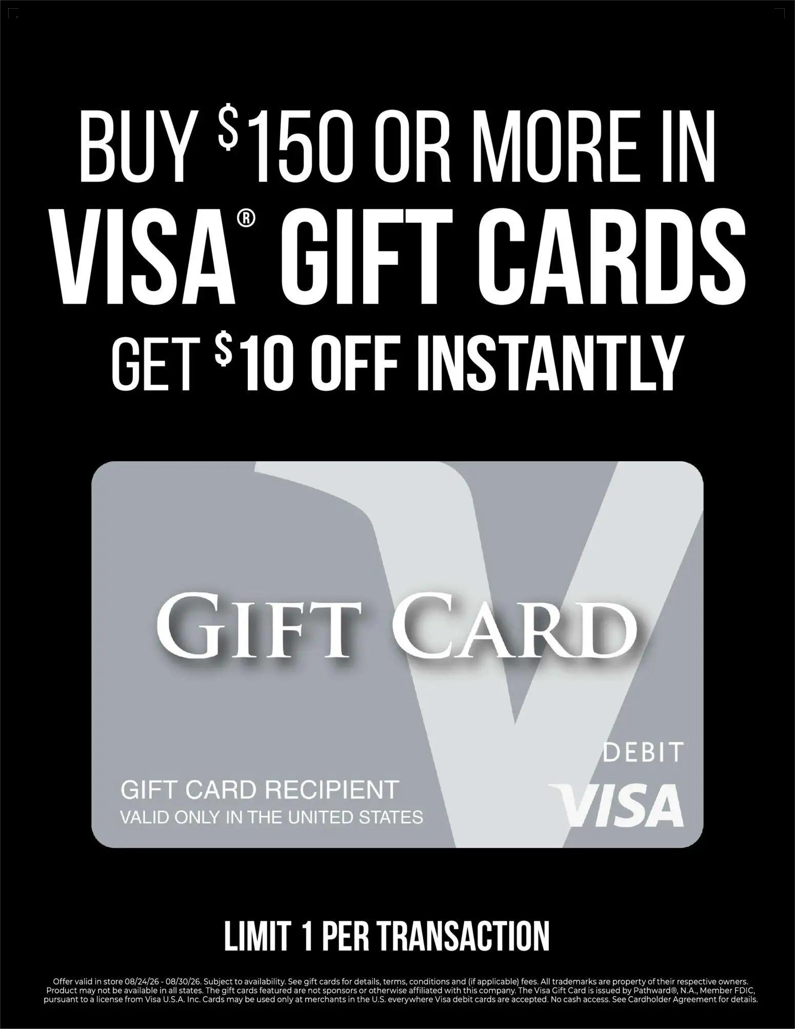 hyvee - HyVee Visa Gift Card Promotion - 08/24 - 08/30 2026