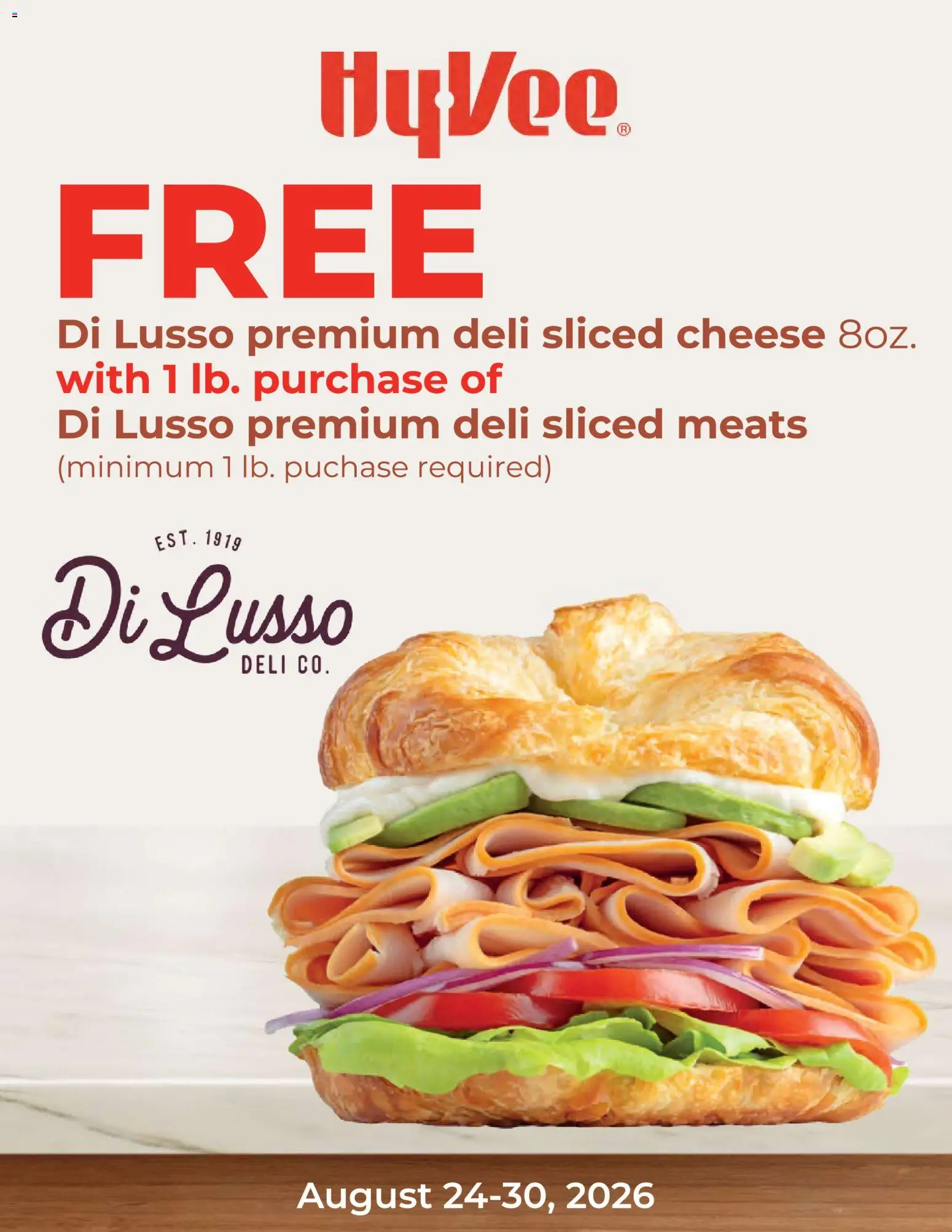 hyvee - HyVee DiLusso Sliced Meat & Cheese Sale - 08/24 - 08/30 2026