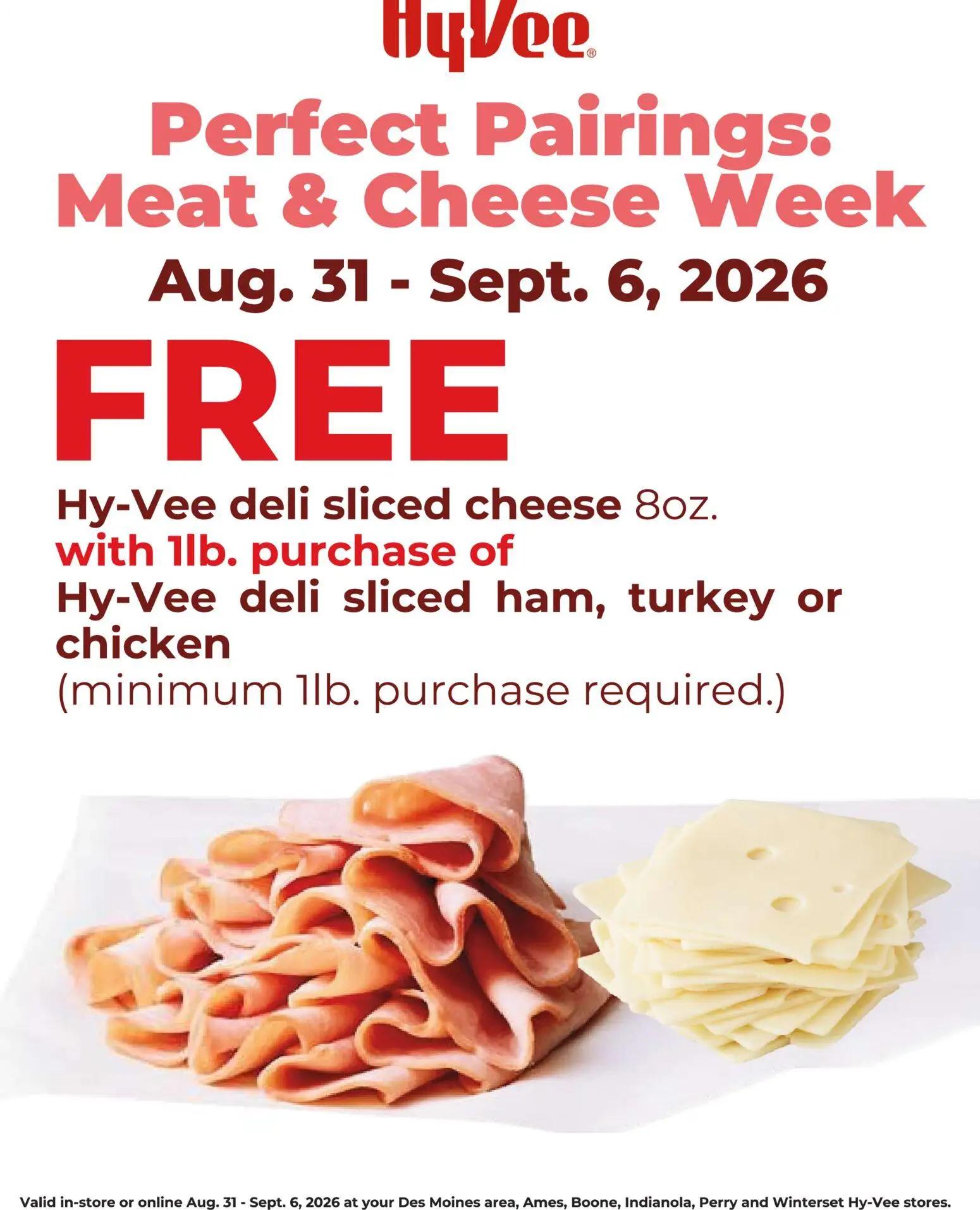 hyvee - HyVee Deli Sliced Meat & Cheese Sale - 08/31 - 09/06 2026