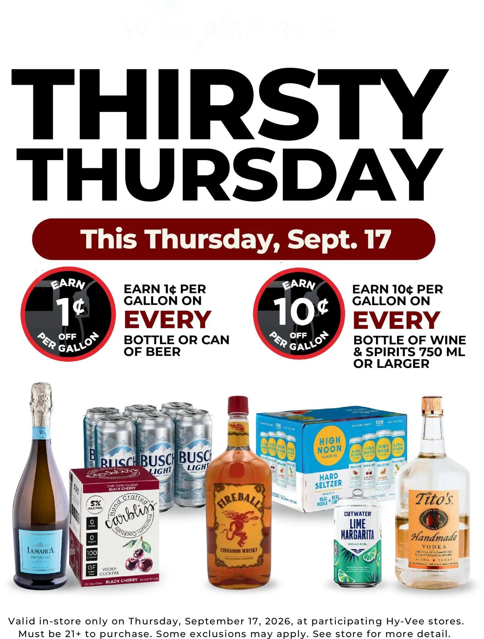 hyvee - HyVee Thirsty Thursday - 09/17 - 09/14 2026