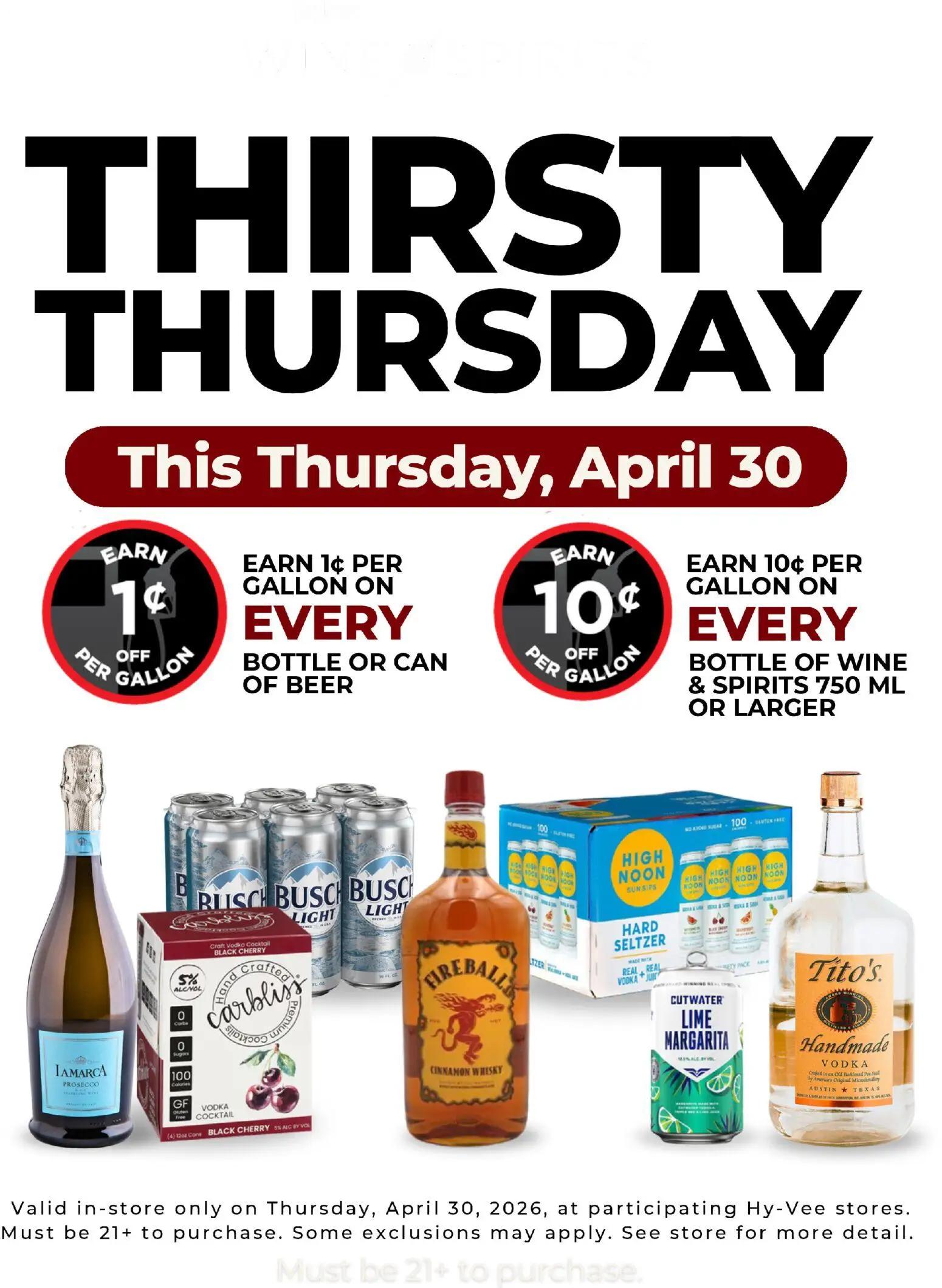 hyvee - HyVee Thirsty Thursday - 04/30 - 04/30 2026