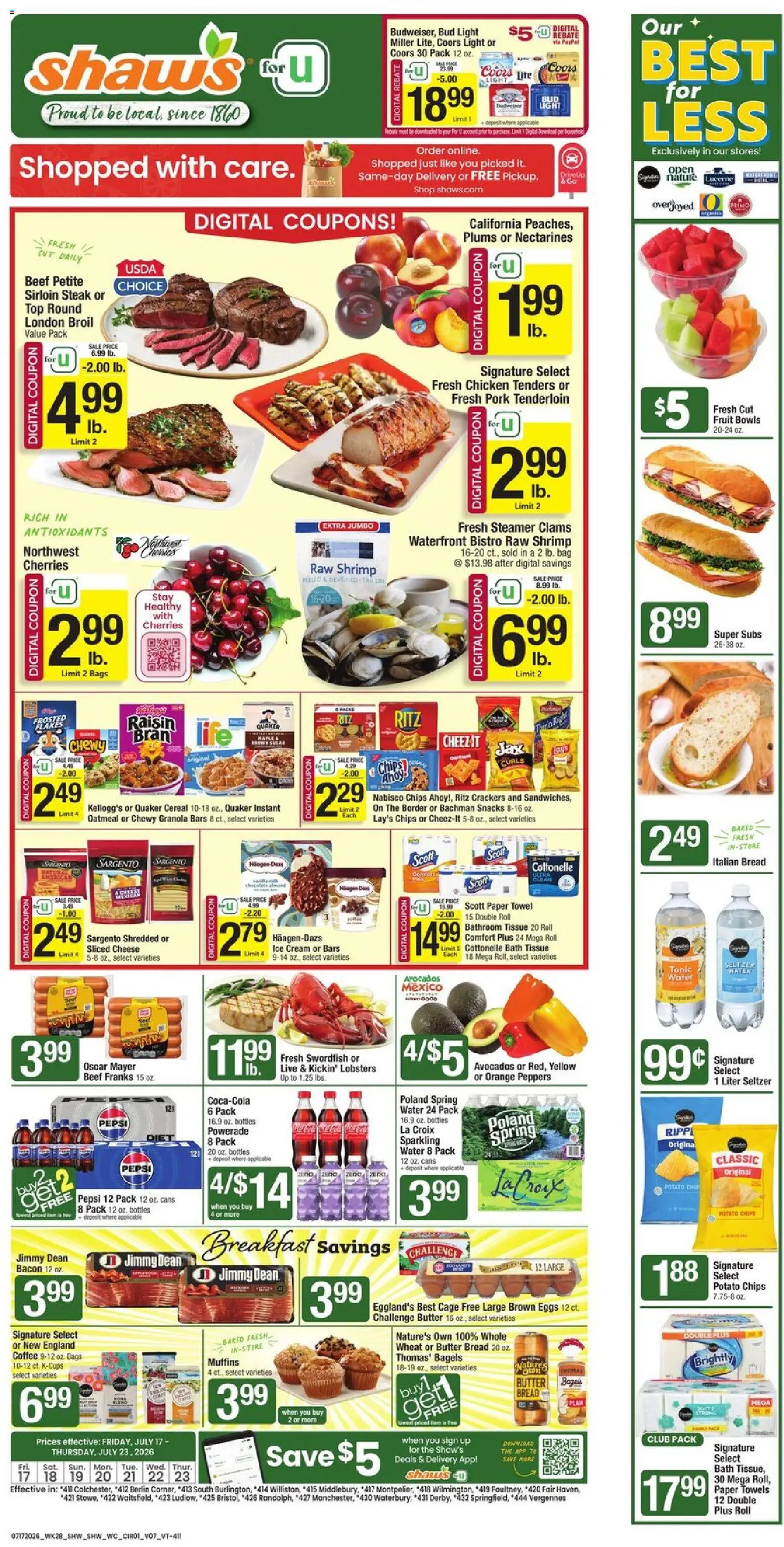 shaws - Shaw's Weekly Ad - VT - 07/17 - 07/23 2026