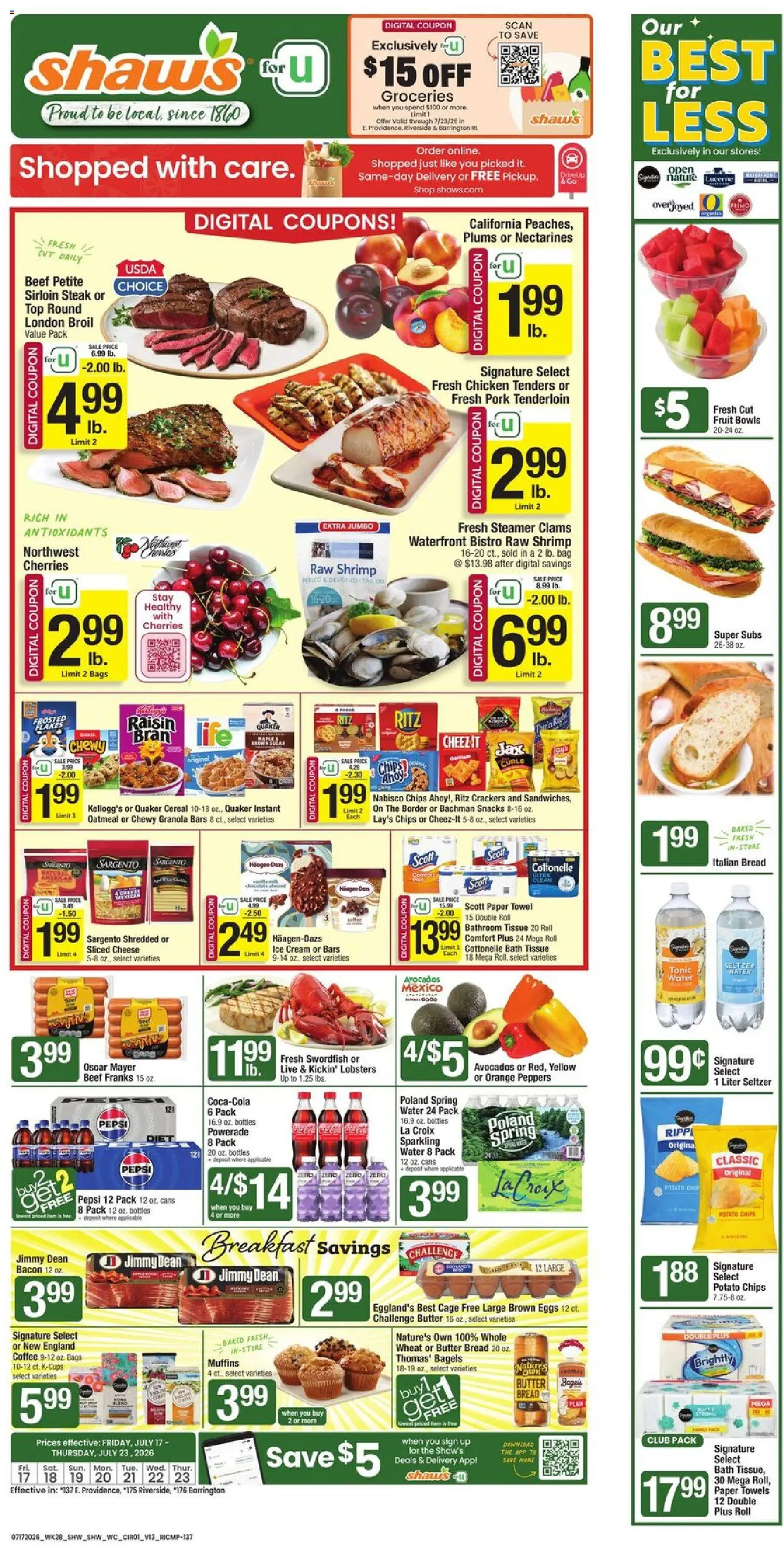 shaws - Shaw's Weekly Ad - RI - 07/17 - 07/23 2026