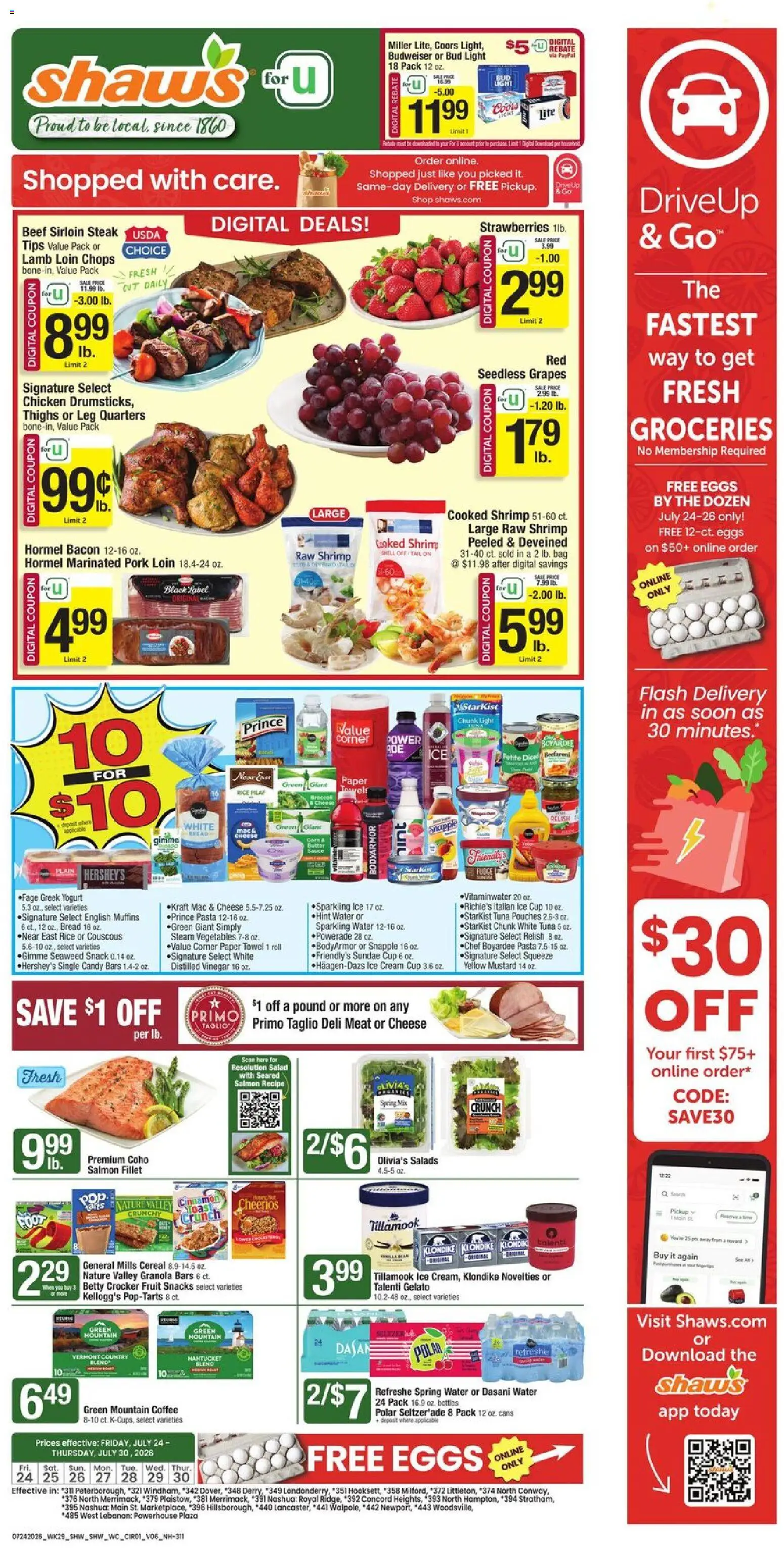 shaws - Shaw's Weekly Ad - NH - 07/24 - 07/30 2026