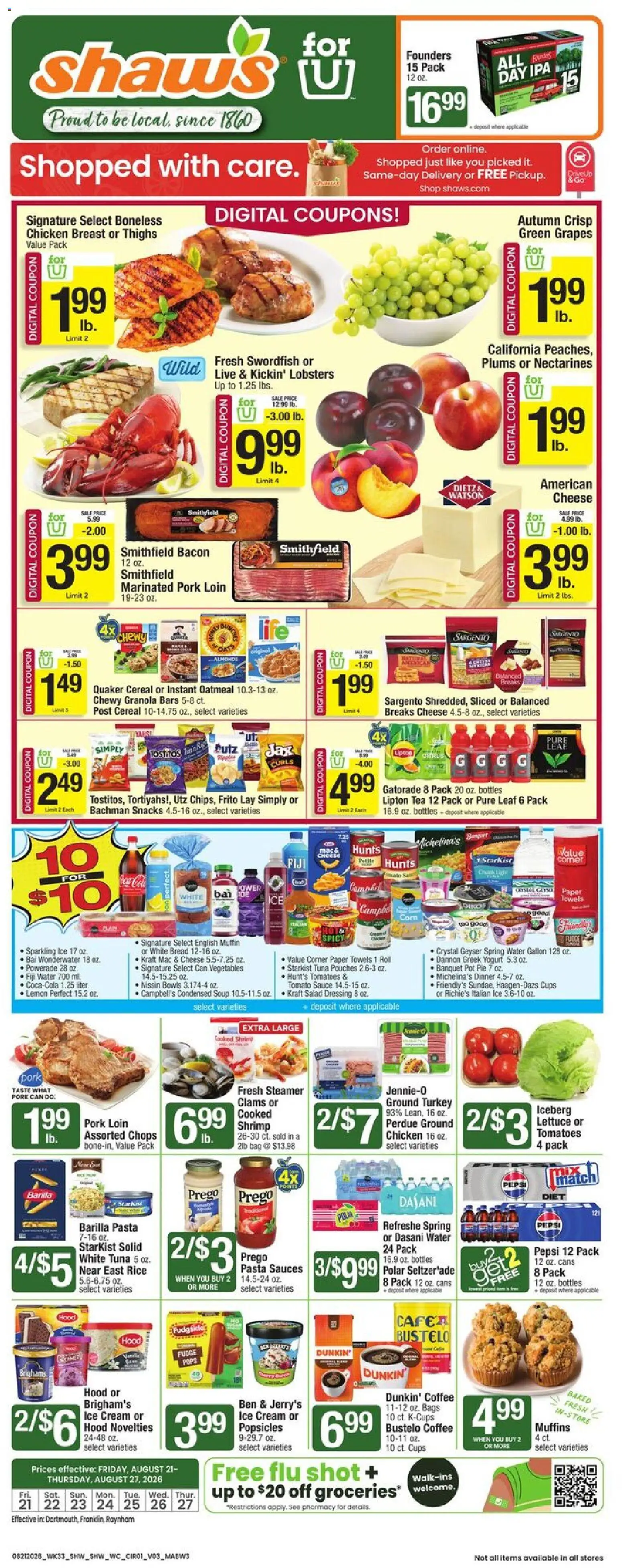 shaws - Shaw's Weekly Ad - MA - 08/21 - 08/27 2026