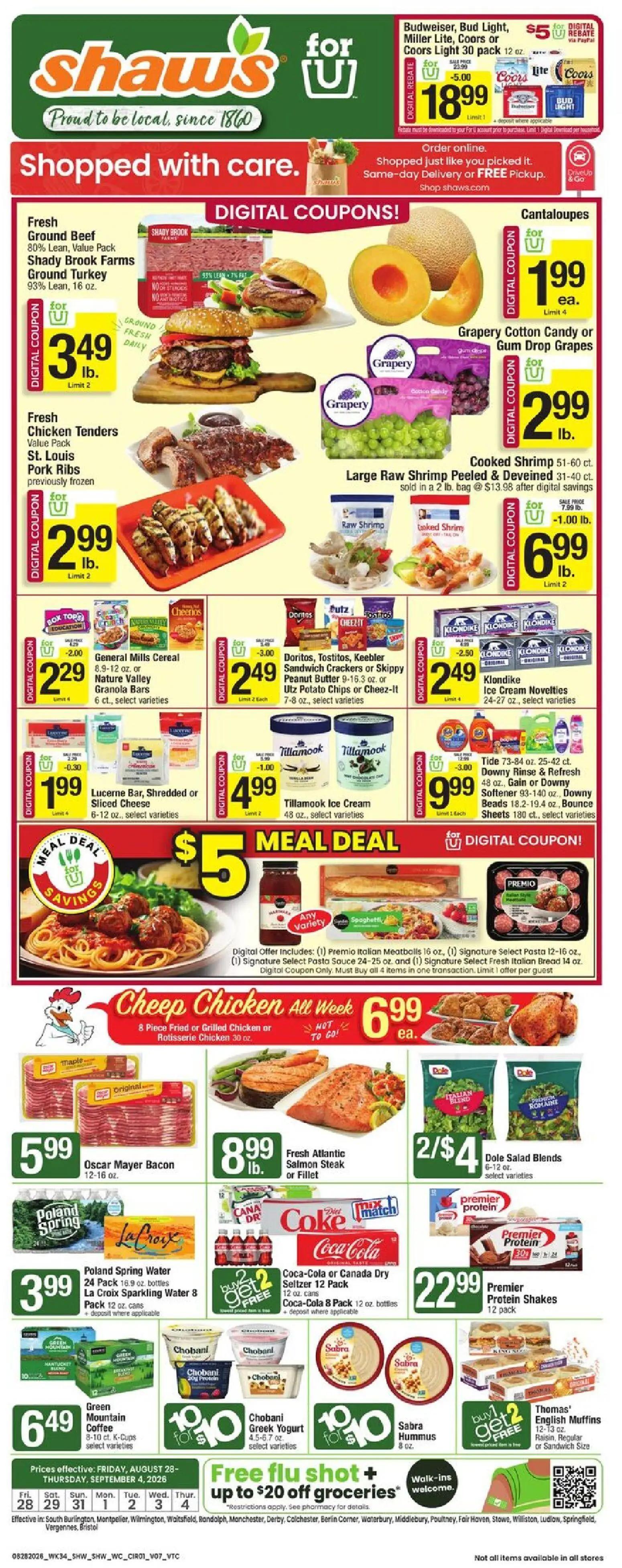shaws - Shaw's Weekly Ad - VT - 08/28 - 09/04 2026
