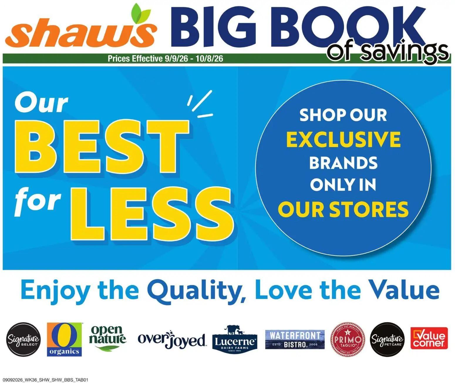 shaws - Shaw's Big Book of Savings - 09/09 - 10/08 2026
