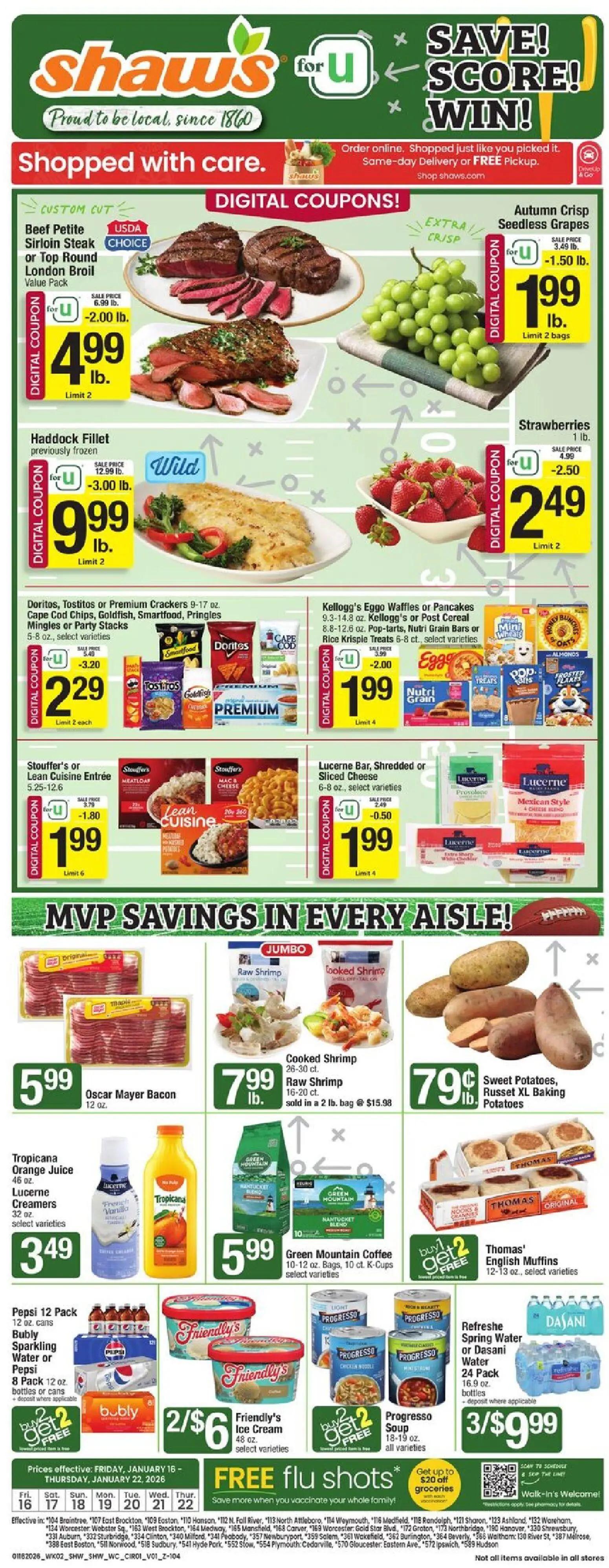 shaws - Shaw's Weekly Ad - 01/16 - 01/22 2026