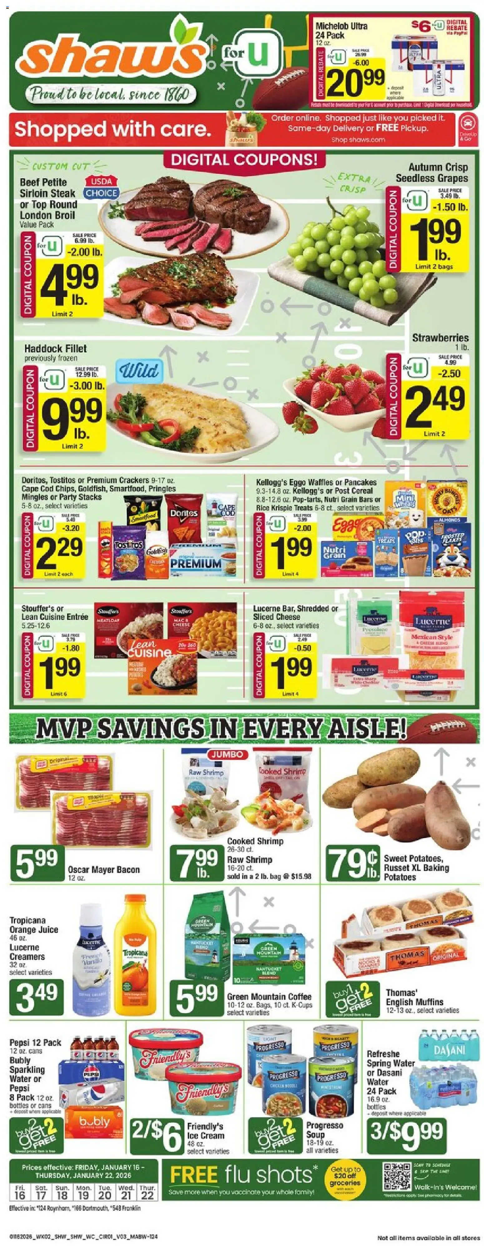 shaws - Shaw's Weekly Ad - MA - 01/16 - 01/22 2026