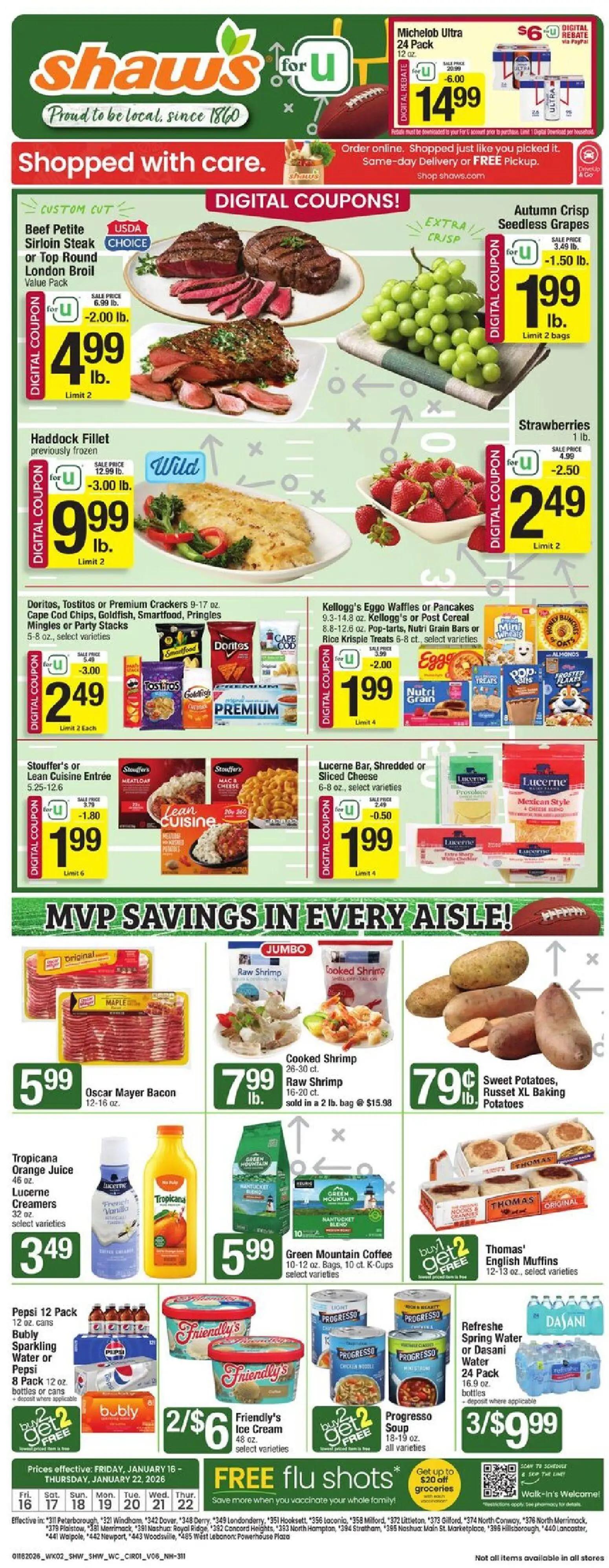 shaws - Shaw's Weekly Ad - NH - 01/16 - 01/22 2026