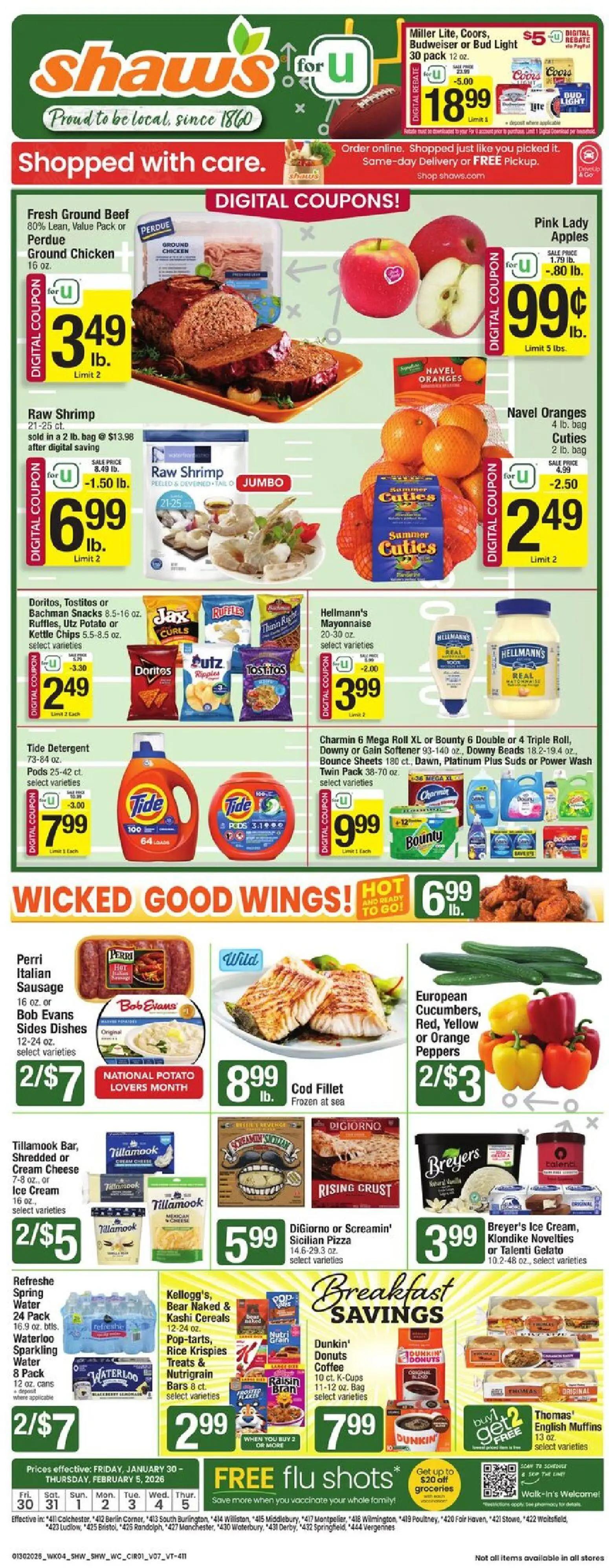 shaws - Shaw's Weekly Ad - VT - 01/30 - 02/05 2026