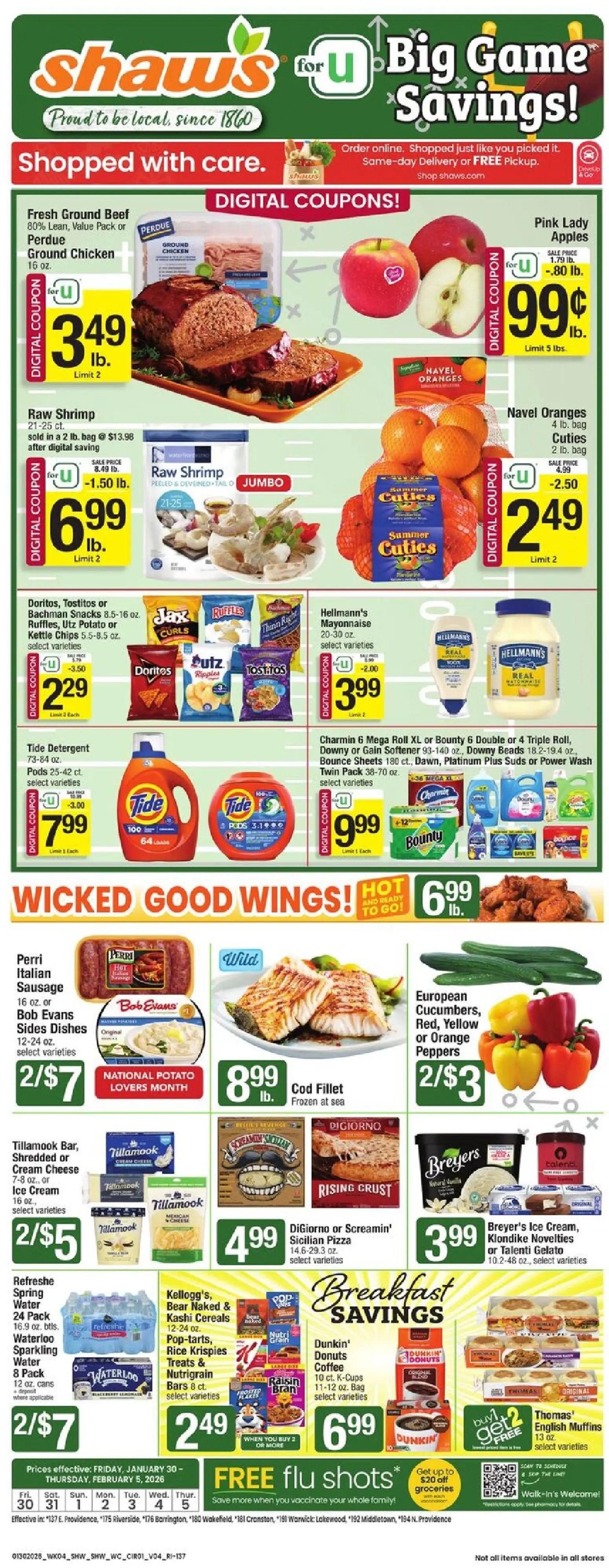shaws - Shaw's Weekly Ad - RI - 01/30 - 02/05 2026