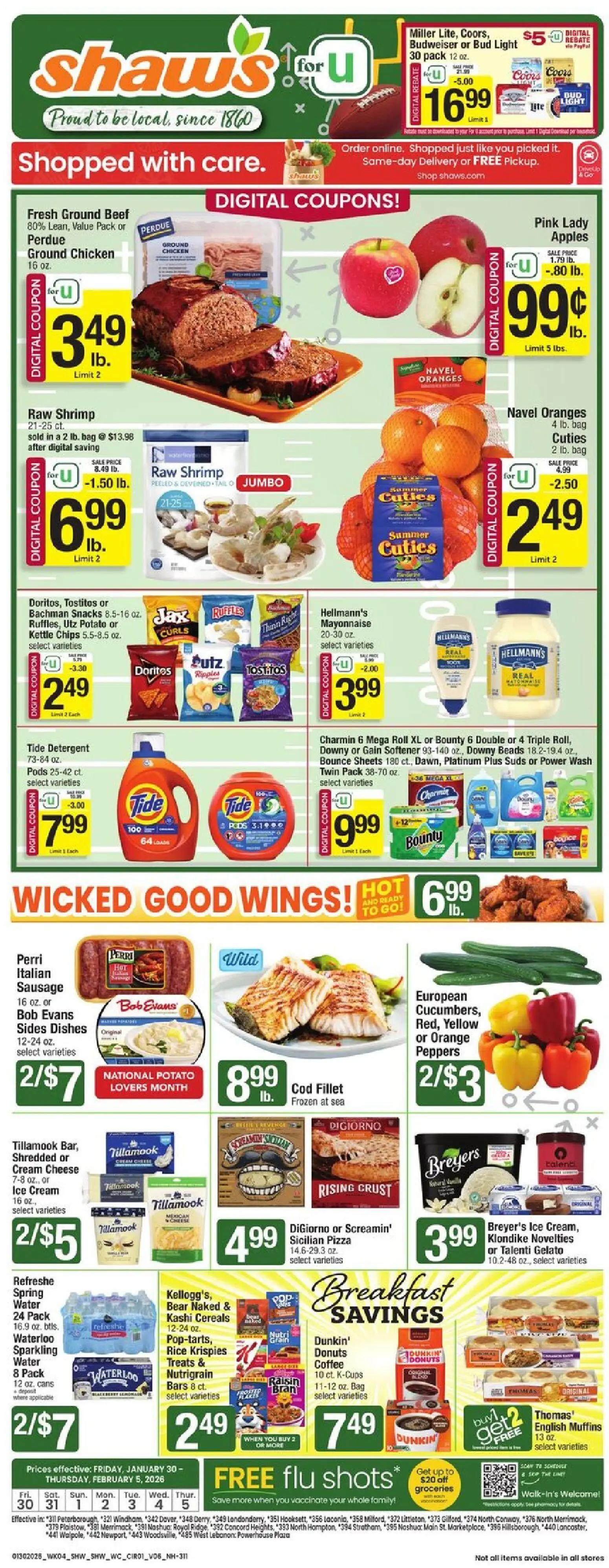 shaws - Shaw's Weekly Ad - NH - 01/30 - 02/05 2026 - page: 1
