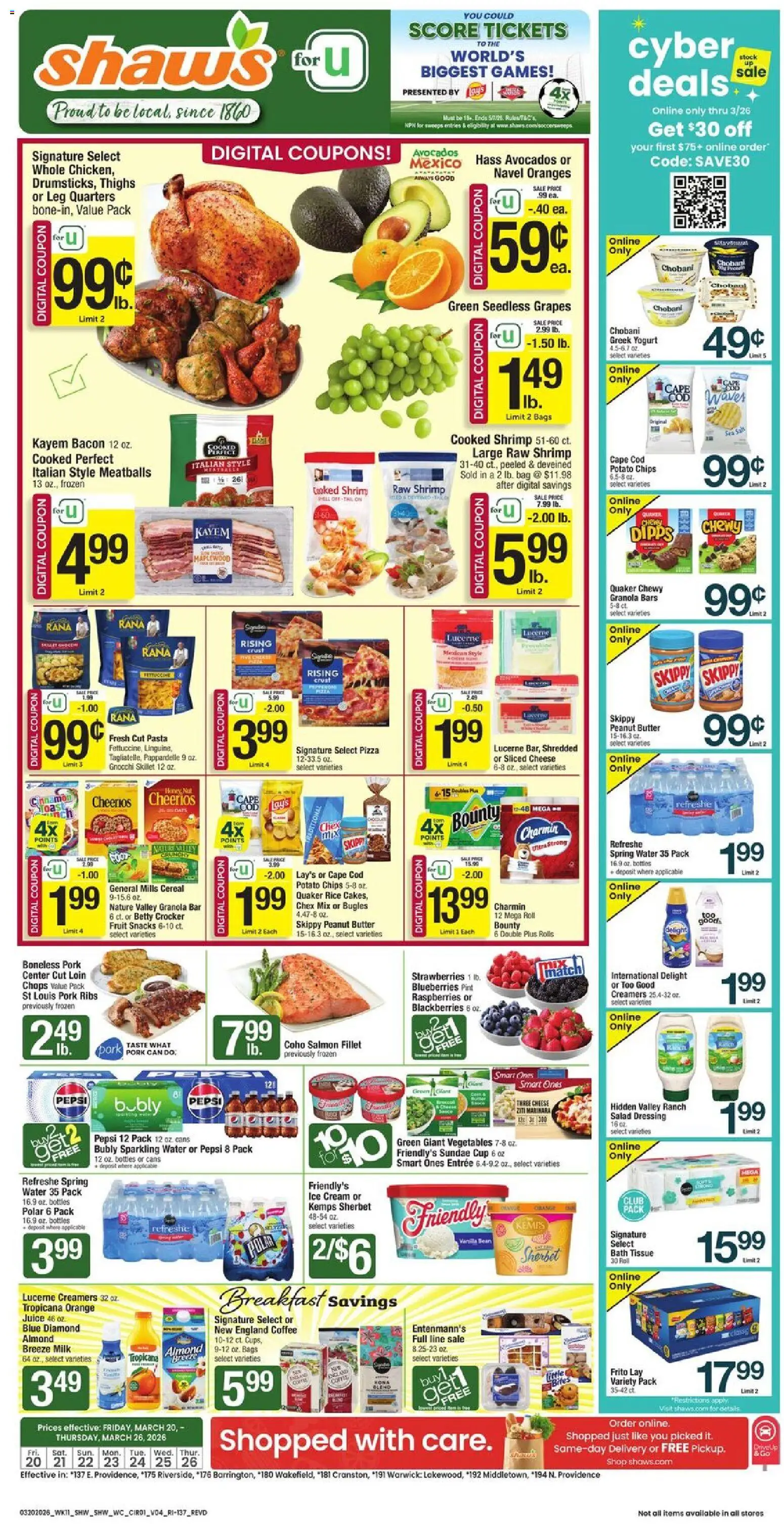 shaws - Shaw's Weekly Ad - RI - 03/20 - 03/26 2026