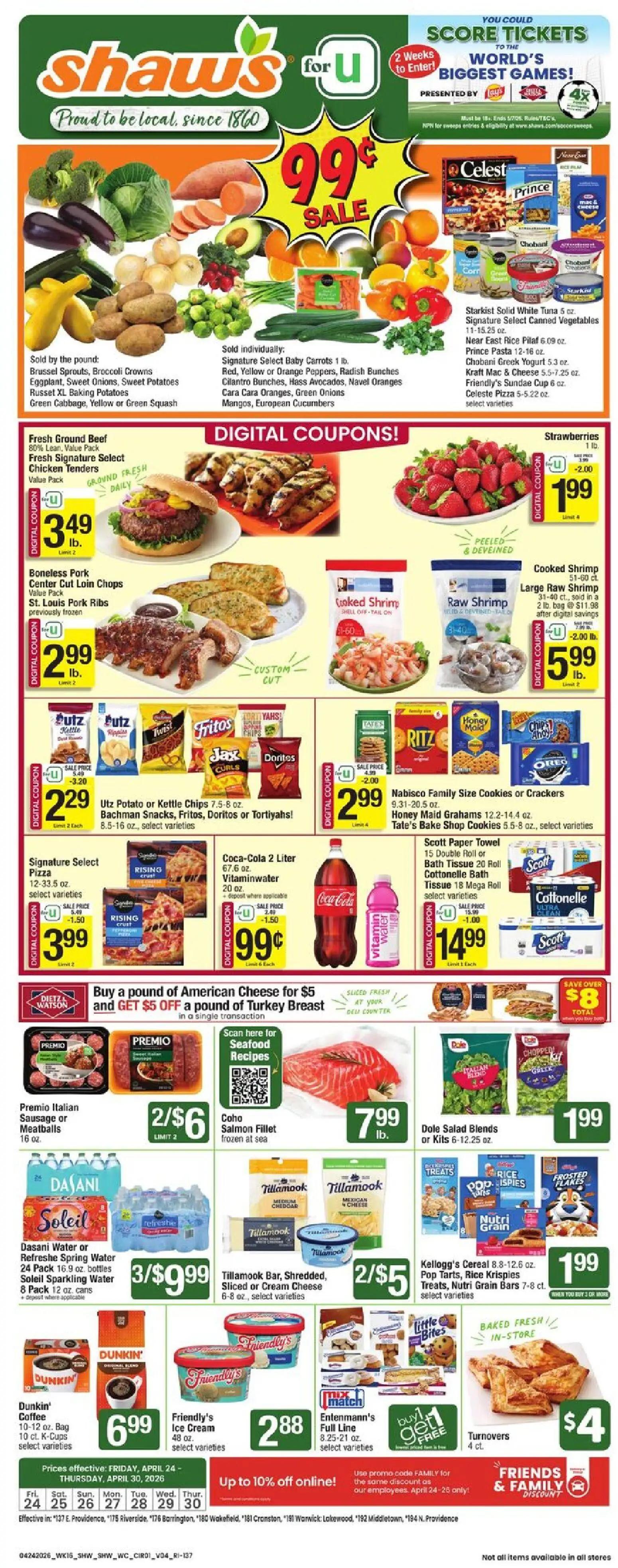 shaws - Shaw's Weekly Ad - RI - 04/24 - 04/30 2026 - page: 1