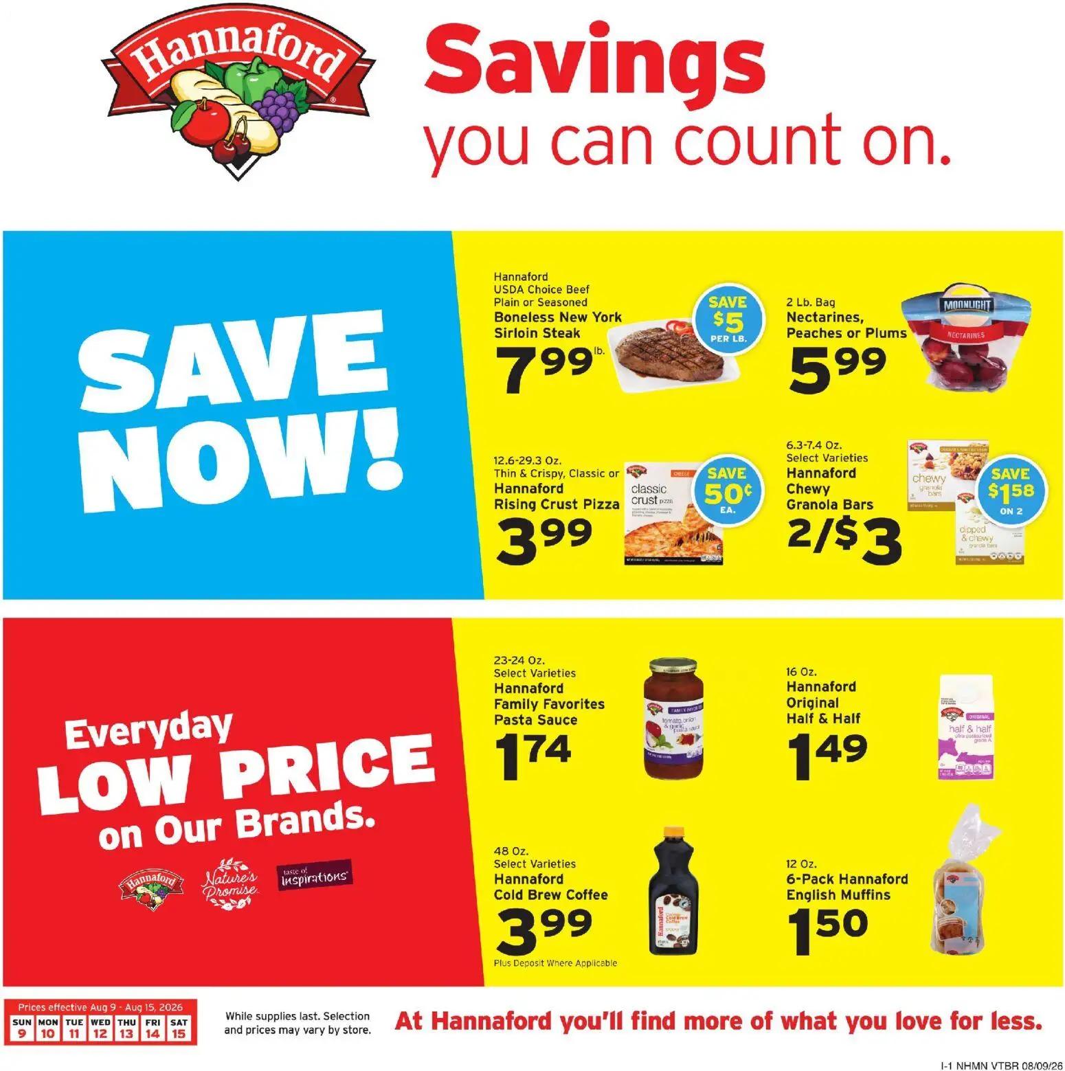 hannaford - Hannaford Weekly Flyer - 08/09 - 08/15 2026