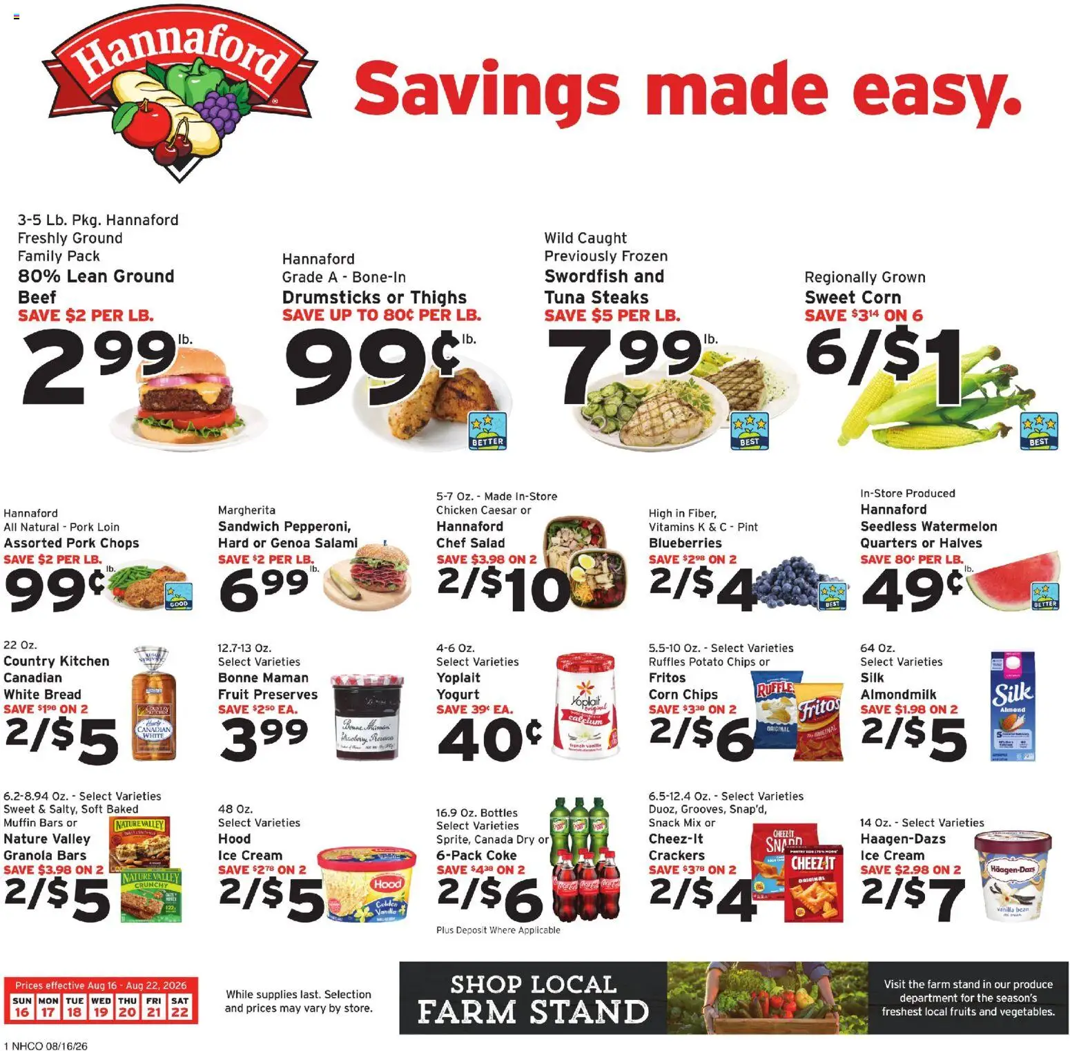 hannaford - Hannaford Ad - 08/16 - 08/22 2026