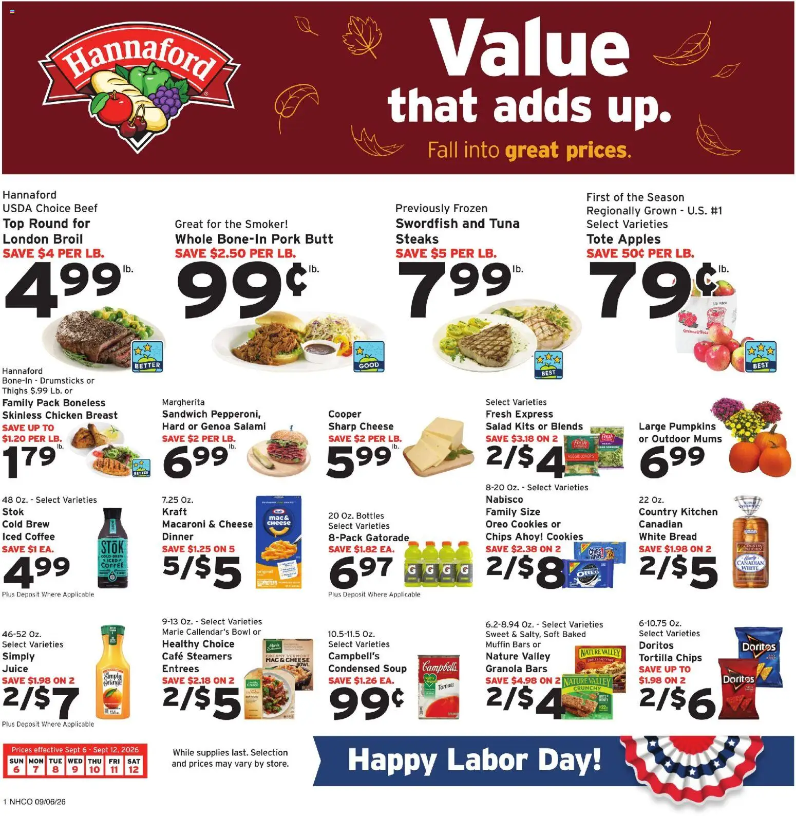 hannaford - Hannaford Weekly Ad - 09/06 - 09/12 2026