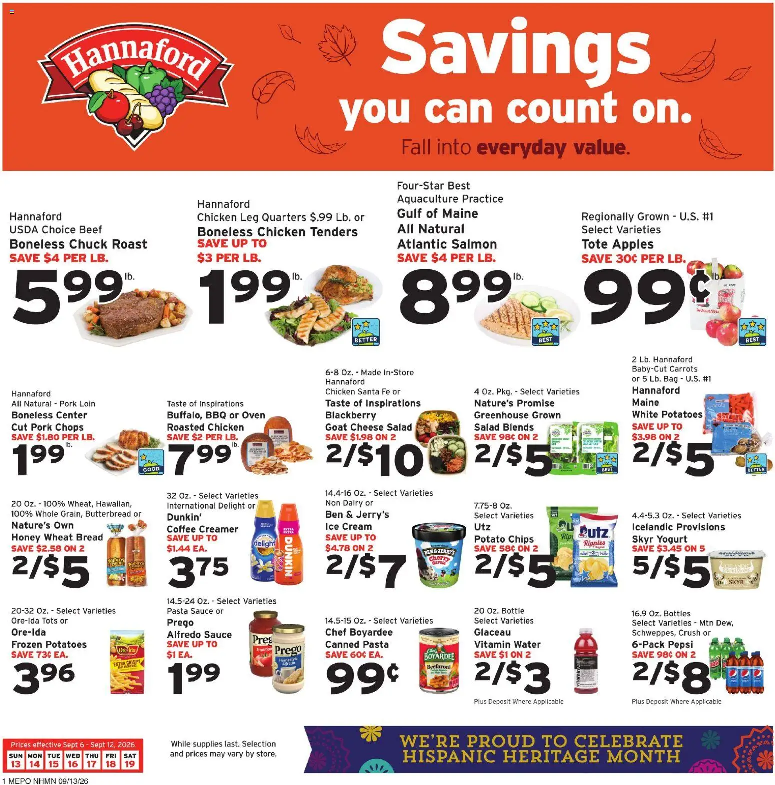 hannaford - Hannaford Weekly Ad - 09/13 - 09/19 2026
