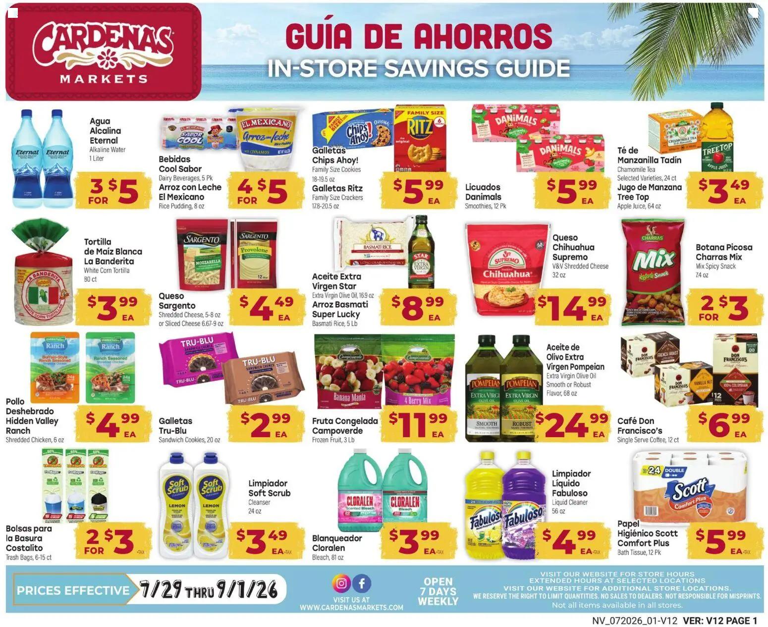 cardenas - Cardenas Monthly Ad - 07/29 - 09/01 2026