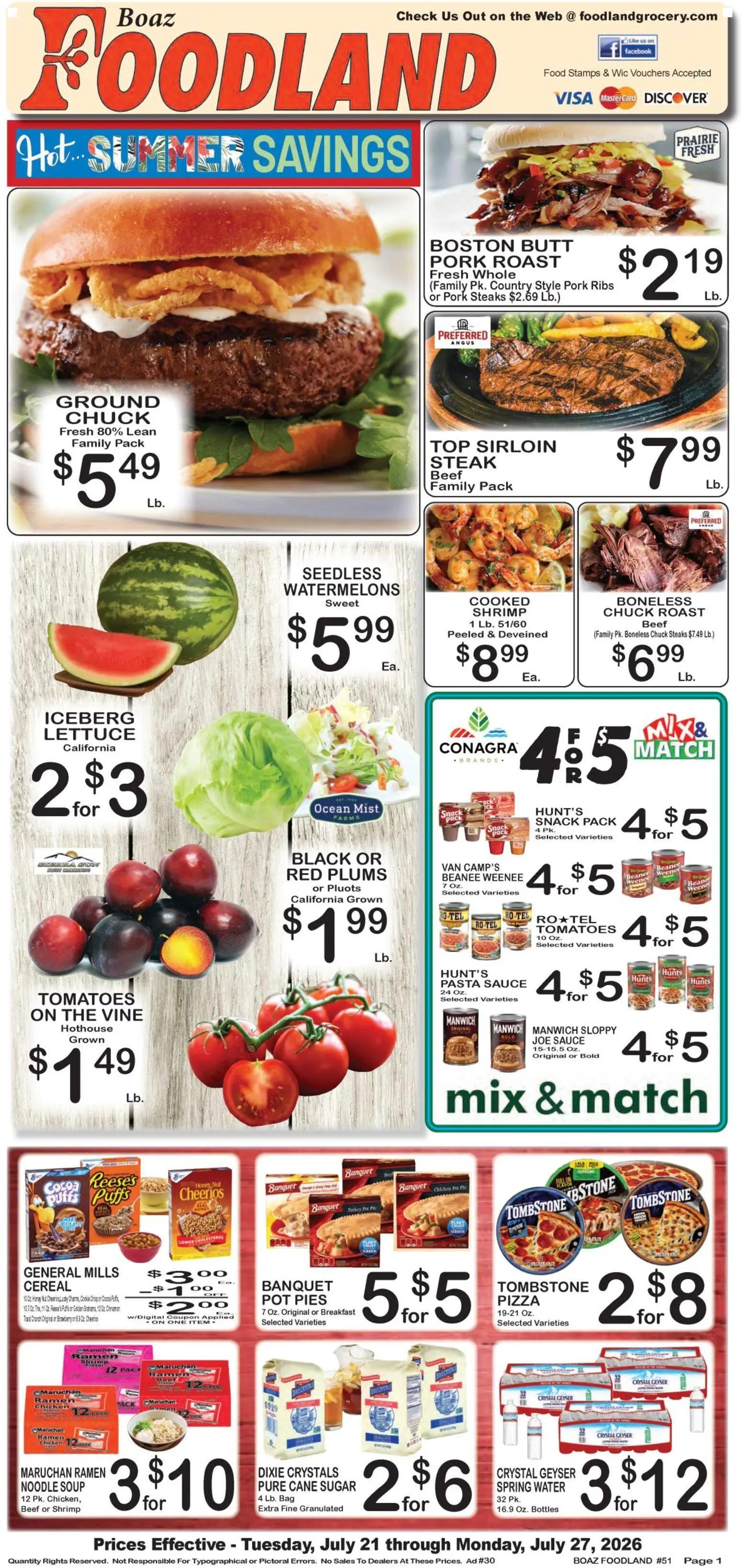 foodland - Foodland Weekly Ad - 07/21 - 07/27 2026