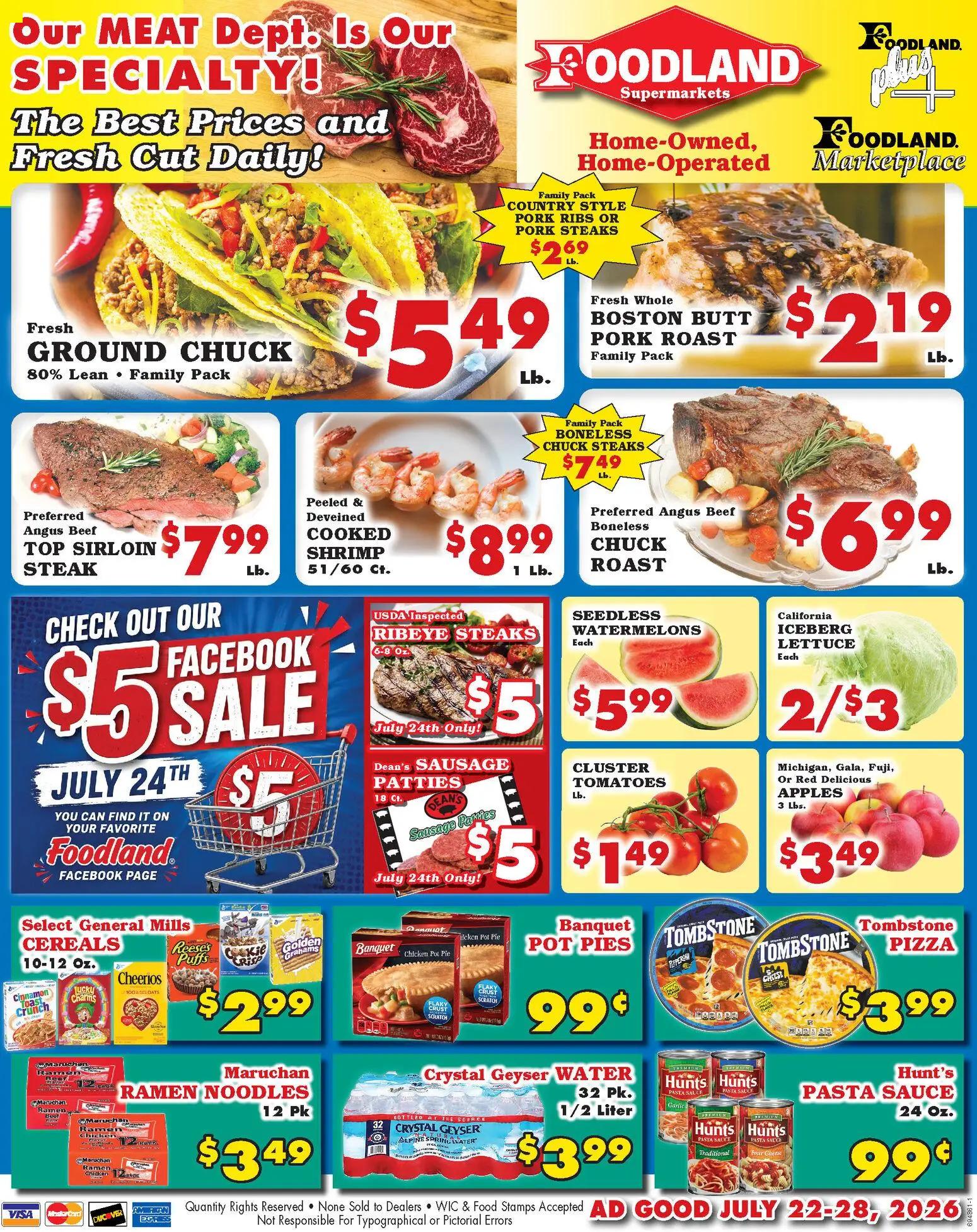 foodland - Foodland Weekly Ad - Supermarkets - 07/22 - 07/28 2026