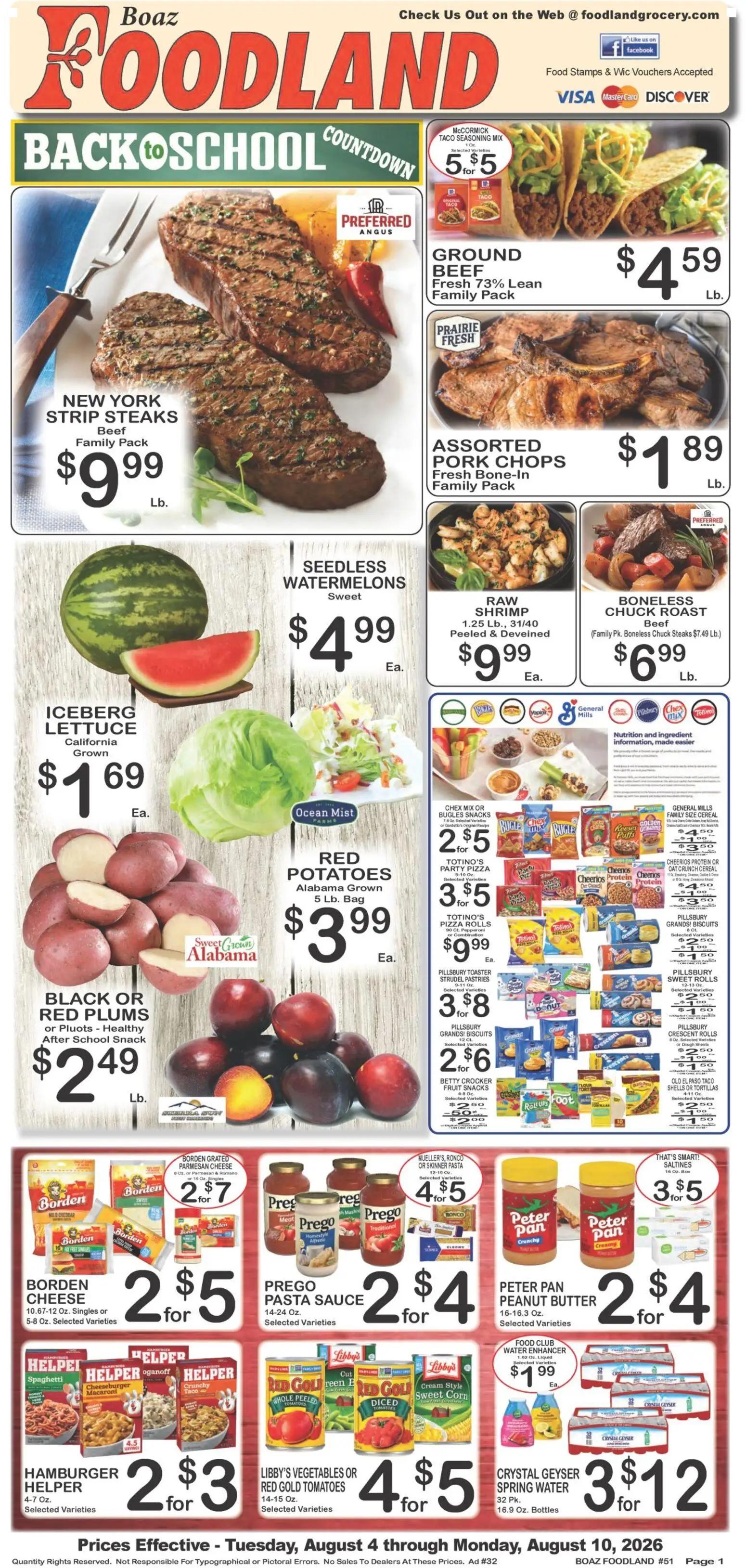 foodland - Foodland Weekly Ad - 08/04 - 08/10 2026