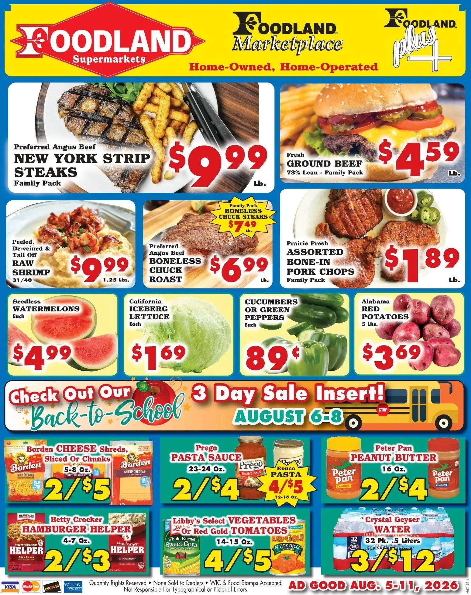 foodland - Foodland Weekly Ad - Supermarkets - 08/05 - 08/11 2026 - page: 1
