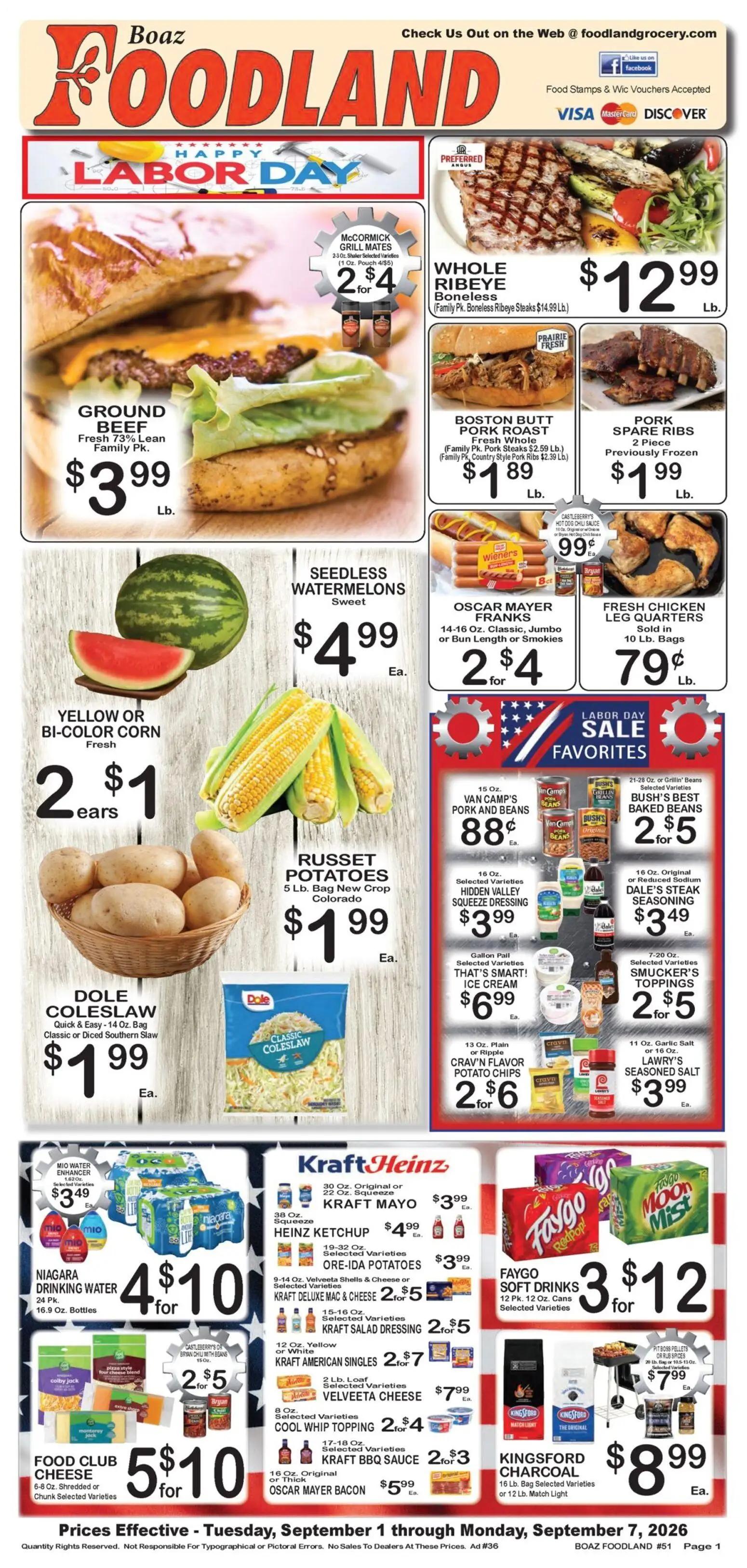 foodland - Foodland Weekly Ad - 09/01 - 09/07 2026