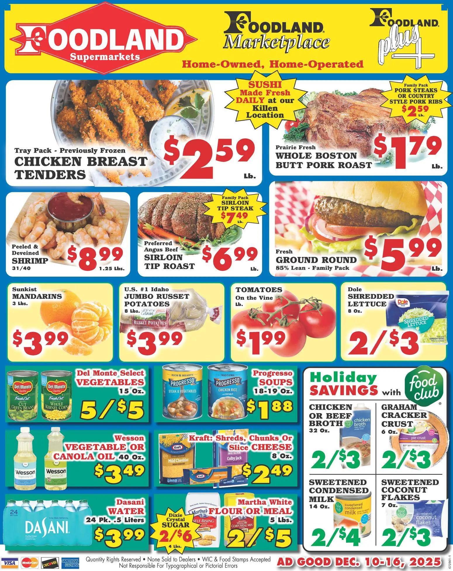 foodland - Foodland Weekly Ad - Supermarkets - 12/10 - 12/16 2025