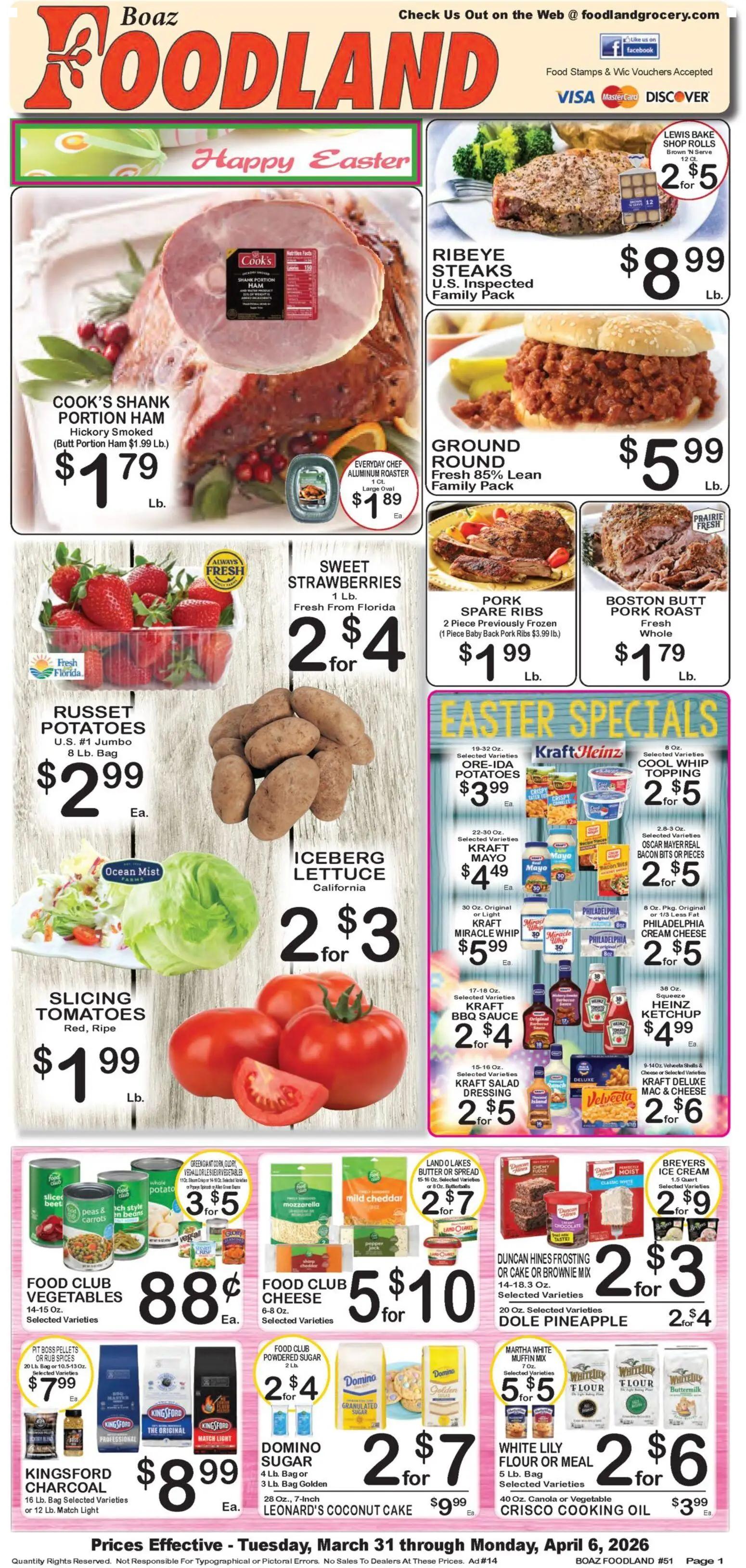 foodland - Foodland Weekly Ad - 03/31 - 04/06 2026