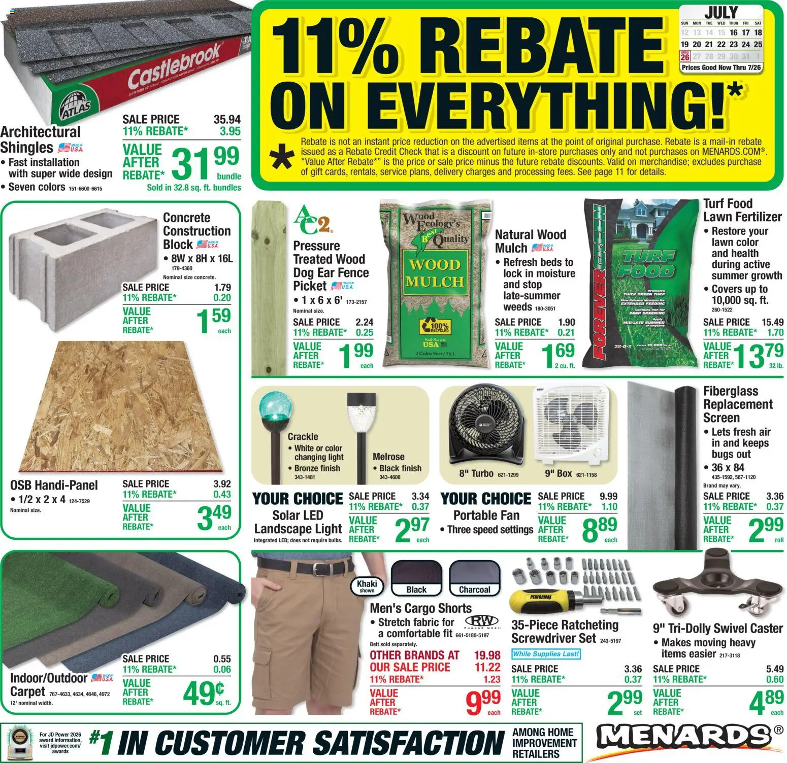 menards - Menards Weekly Ad - 07/16 - 07/26 2026